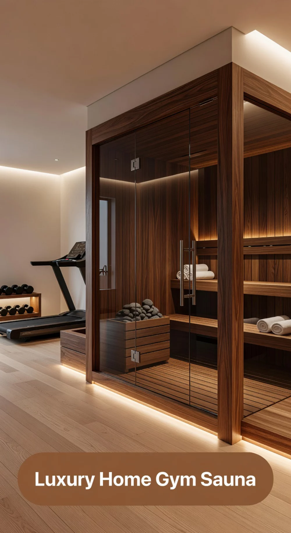 Luxury Home Gym Sauna Room Addition That Doubles as a Recovery Space