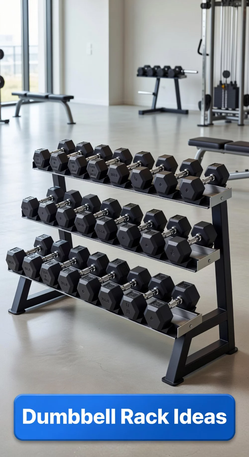 Wall-Mounted Dumbbell Rack That Frees Up Home Gym Floor Space