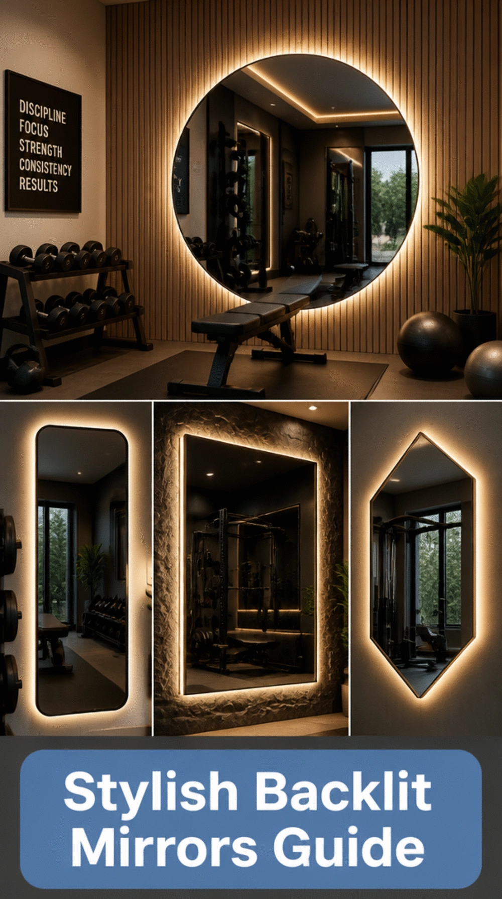 The Backlit Mirror Trick Designers Use to Make Home Gyms Feel Luxurious