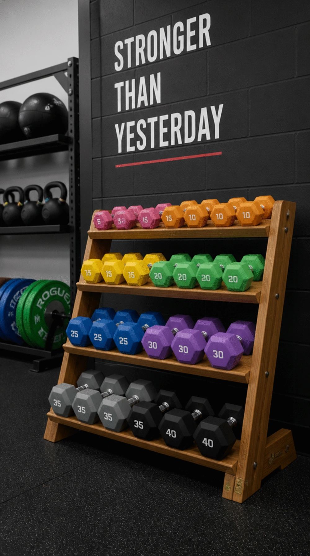 DIY Home Gym Dumbbell Rack Built from Timber That Costs Under Fifty Dollars