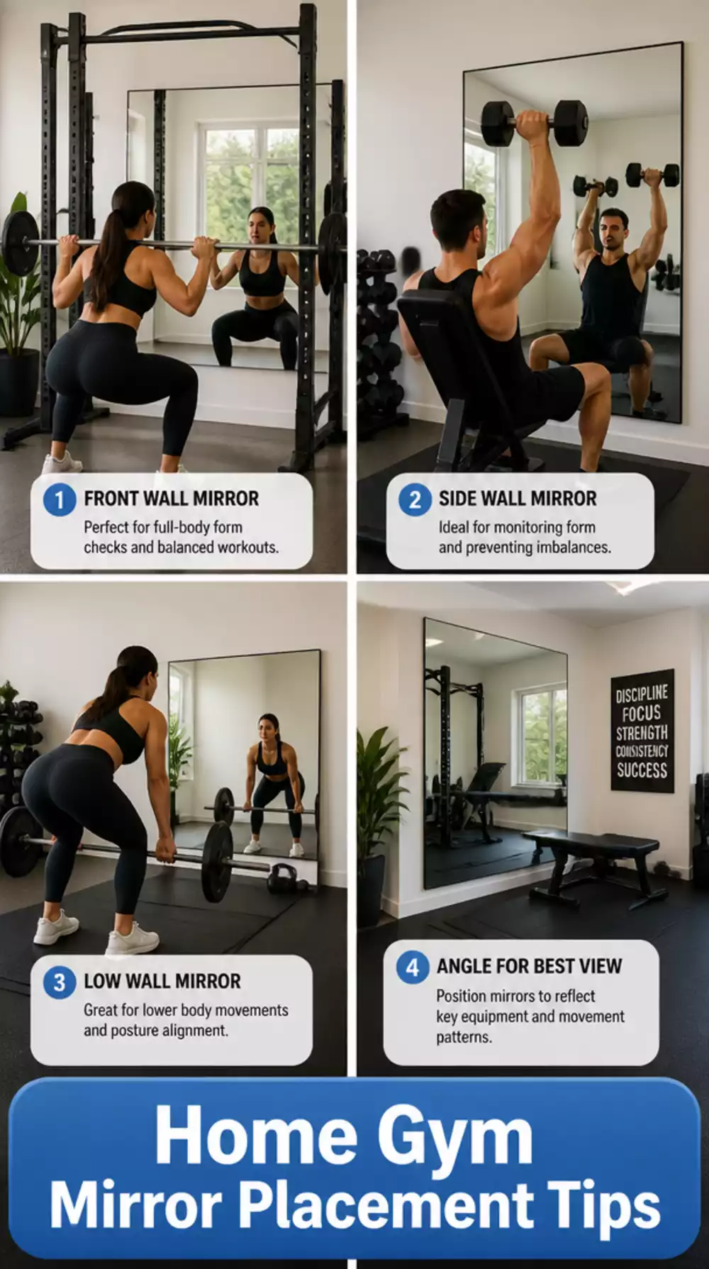 Home Gym Mirror Placement Trick That Checks Form Without Covering Every Wall