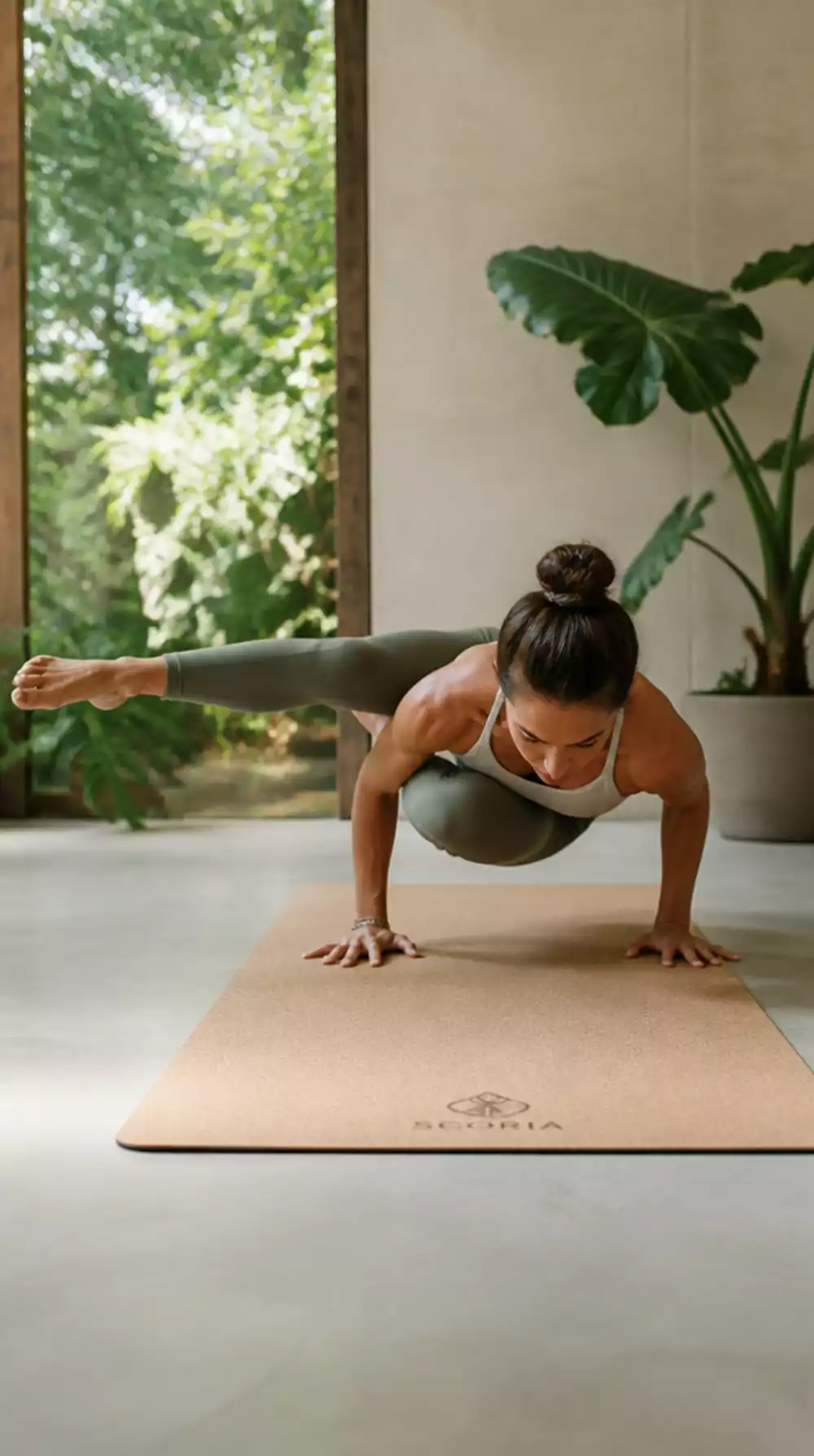 Home Gym Cork Yoga Mat That Grips Better the More You Sweat