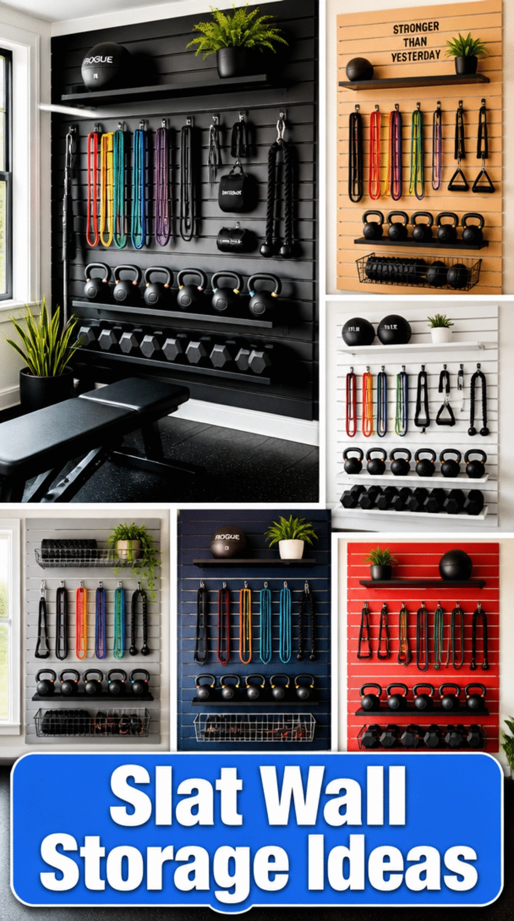 The DIY Home Gym Slat Wall Trick That Creates Storage and a Feature Wall Together
