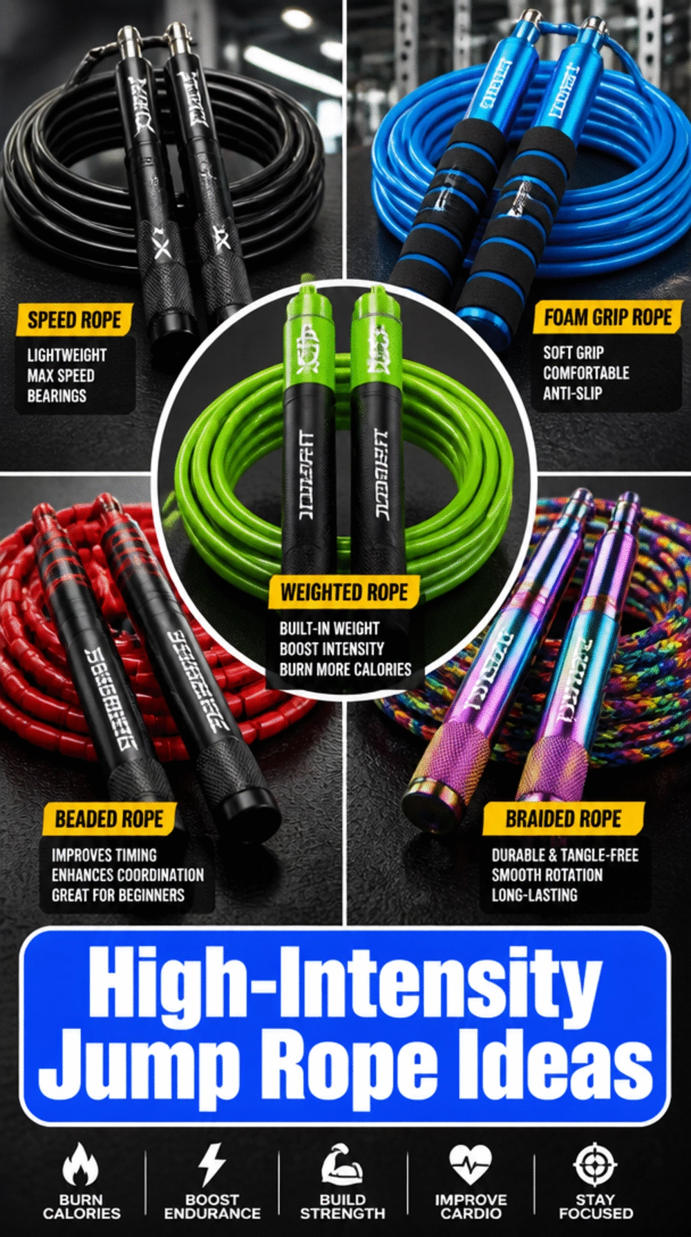 Home Gym Jump Rope Set That Delivers High-Intensity Cardio in Zero Floor Space