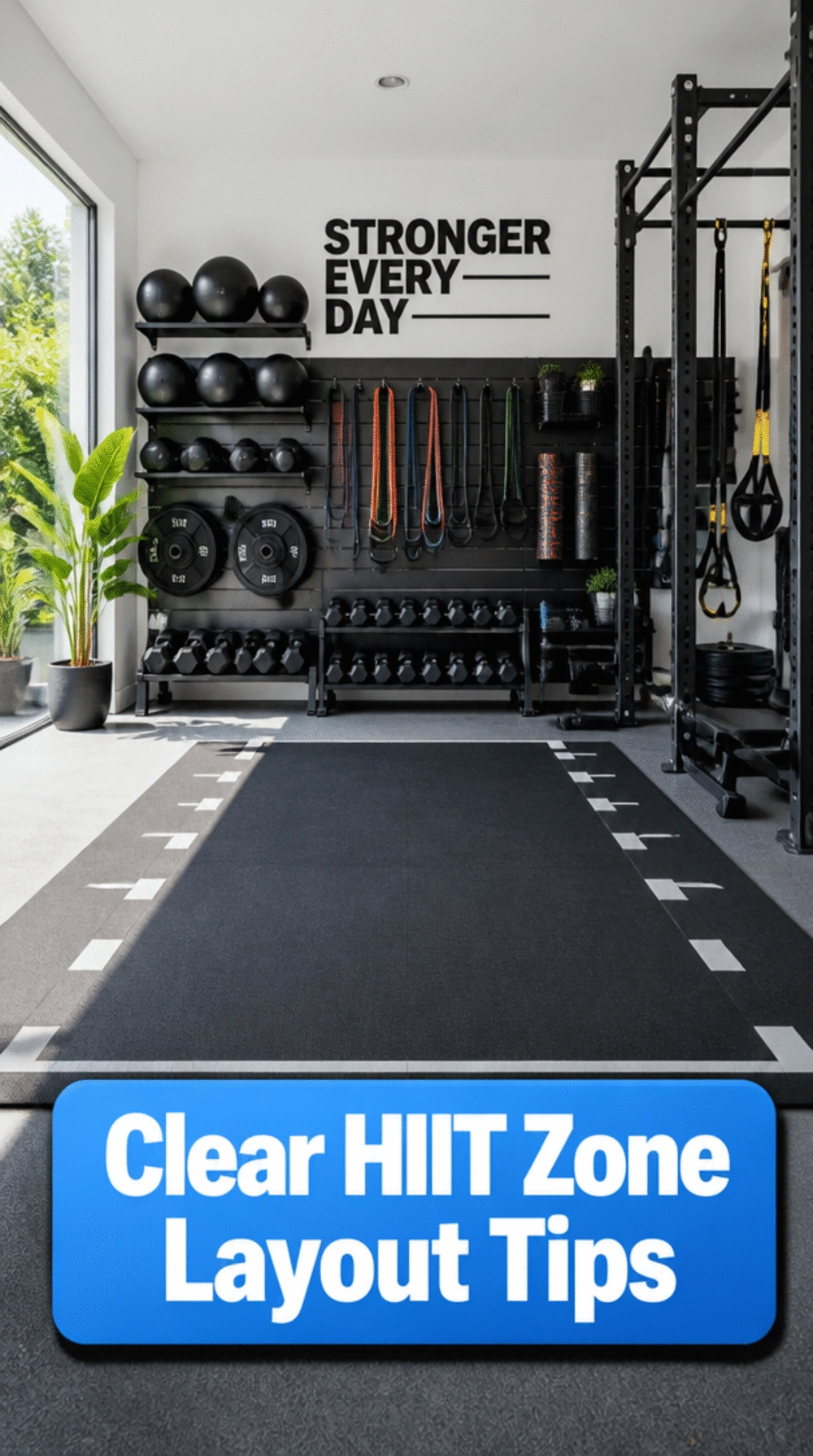 The Home Gym HIIT Zone Layout Trick That Keeps the Floor Clear for Every Movement
