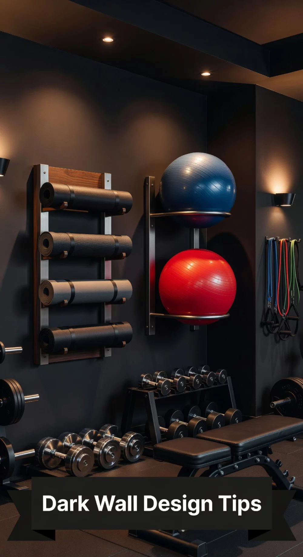 The Industrial Home Gym Dark Wall Trick That Makes Equipment Look Architectural