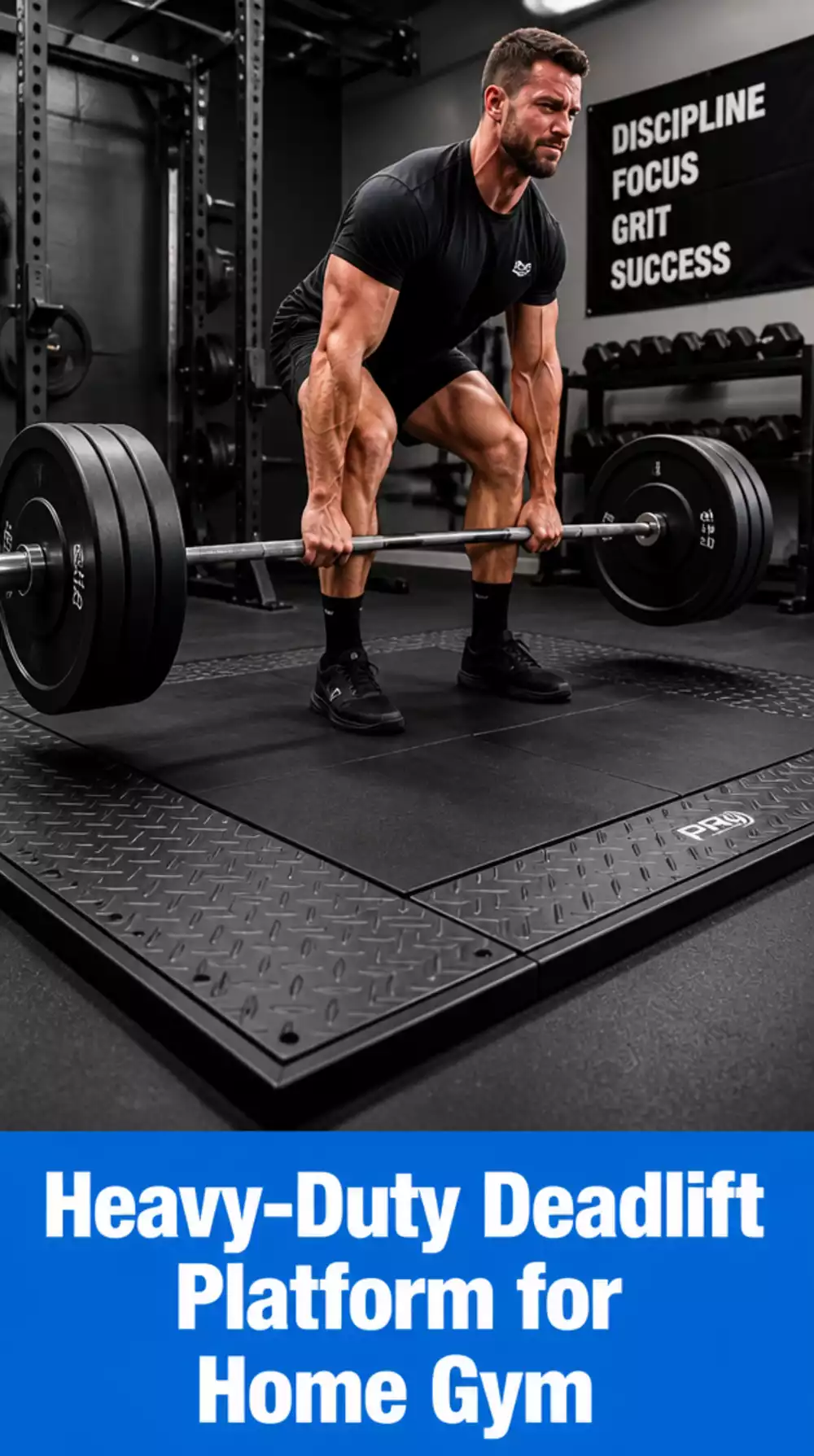 Home Gym Rubber Deadlift Platform That Protects the Floor on Every Heavy Pull