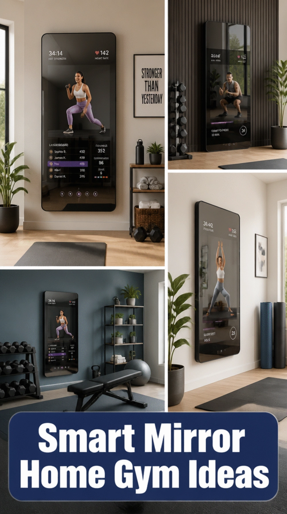 The Home Gym Smart Mirror Display That Streams Classes Without a Separate Screen