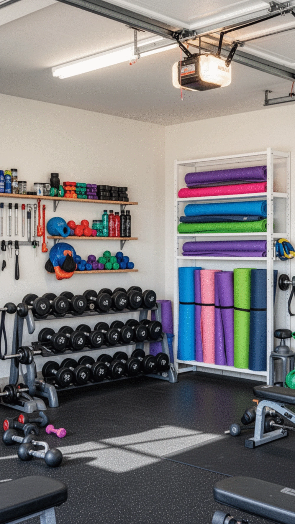 Organizational Solutions for a Tidy Garage Gym Setup