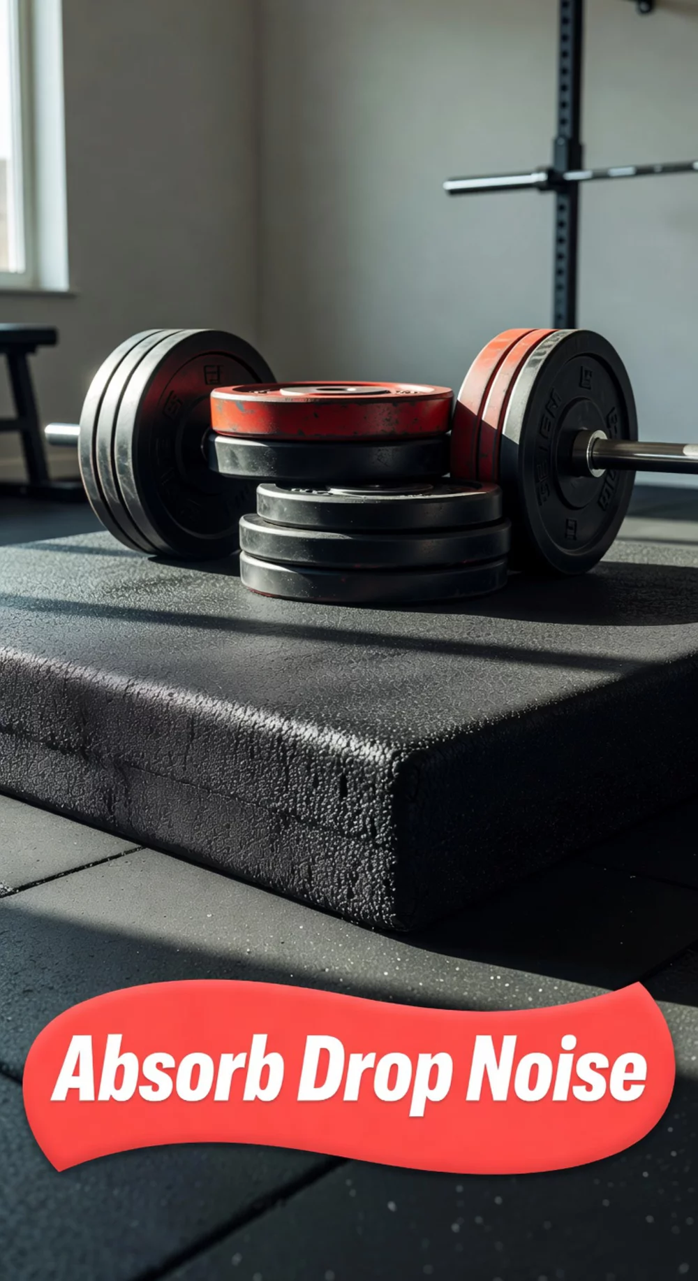 Home Gym Thick Rubber Deadlift Mat That Absorbs Drop Noise at the Source