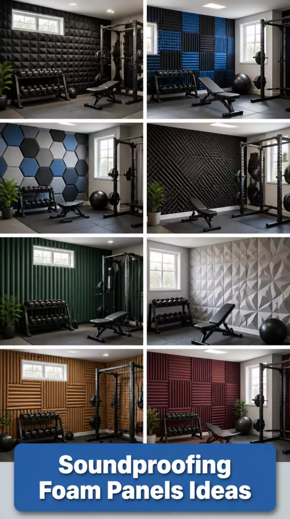 Basement Gym Soundproofing Foam Panel That Keeps Noise Upstairs