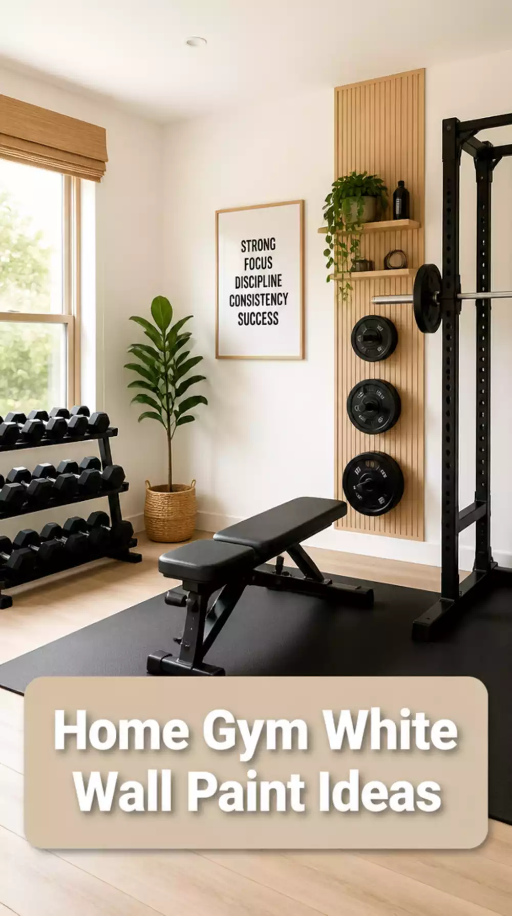 Home Gym White Wall Paint in a Warm Off-White That Feels Calm Not Clinical