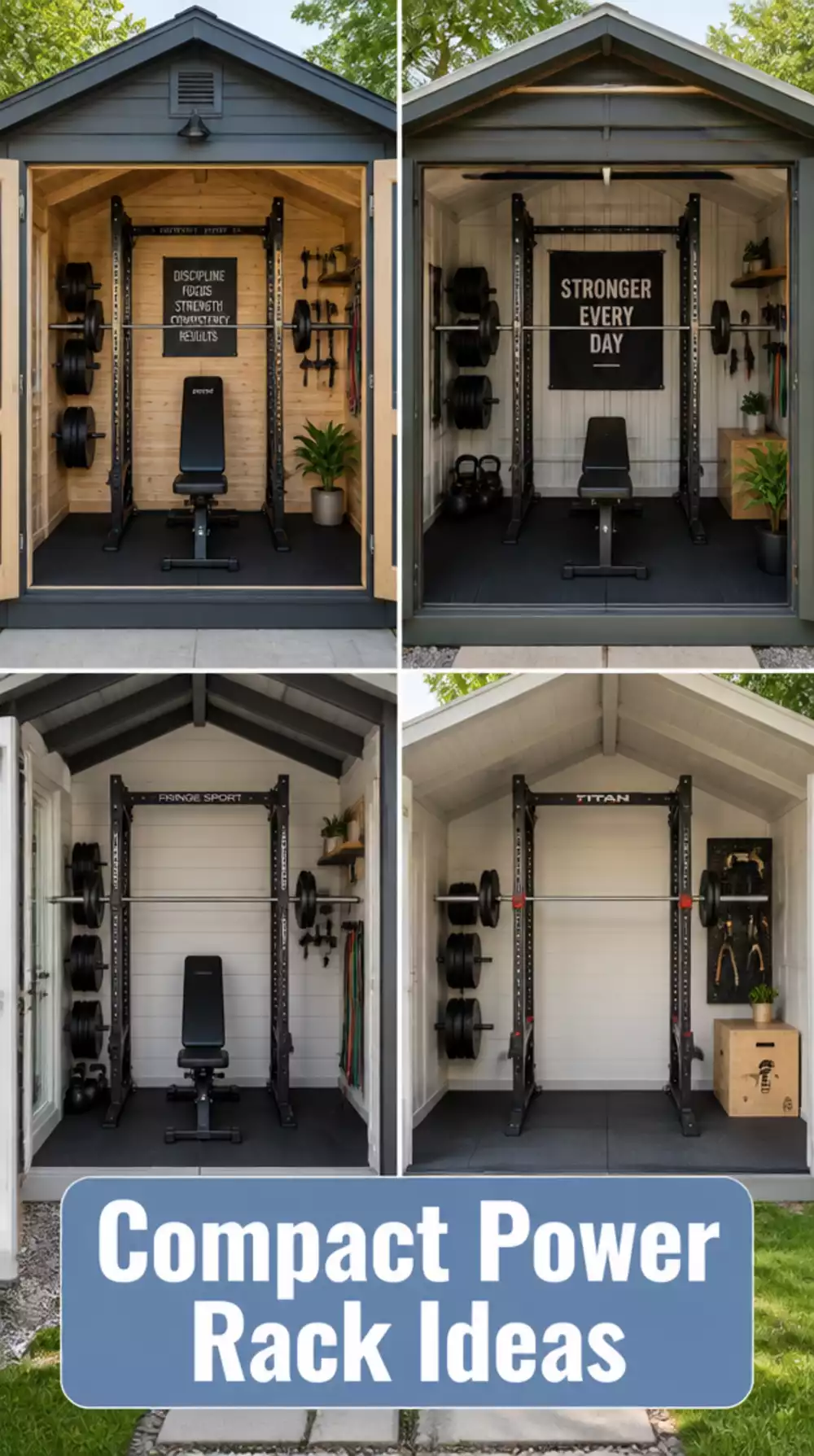 Shed Gym Compact Power Rack That Fits a Garden Structure Without Wasted Space