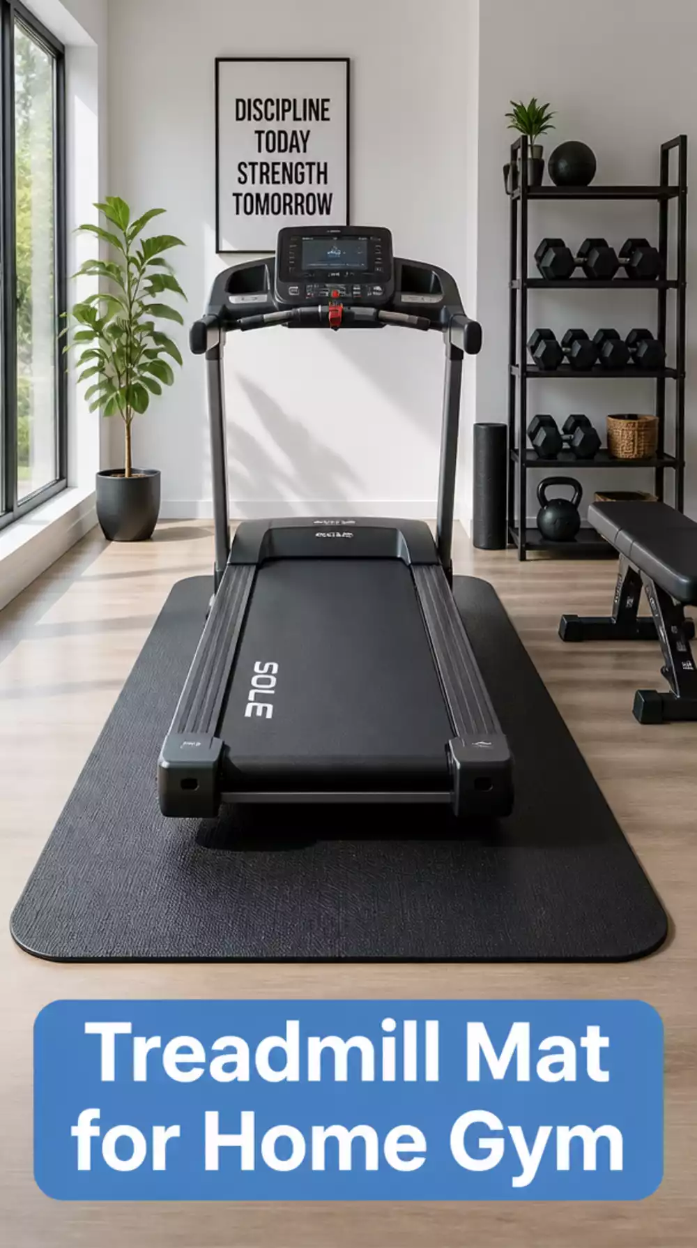 Home Gym Treadmill Mat That Protects Flooring and Reduces Vibration Noise