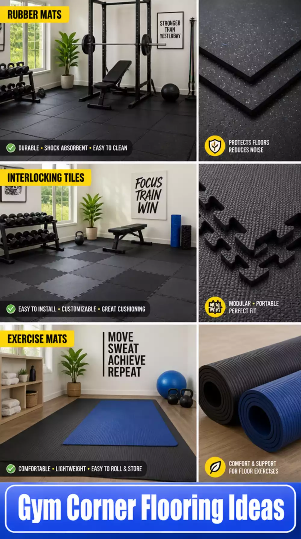 Why Defining a Gym Corner with Flooring Is the Simplest Room Hack Available