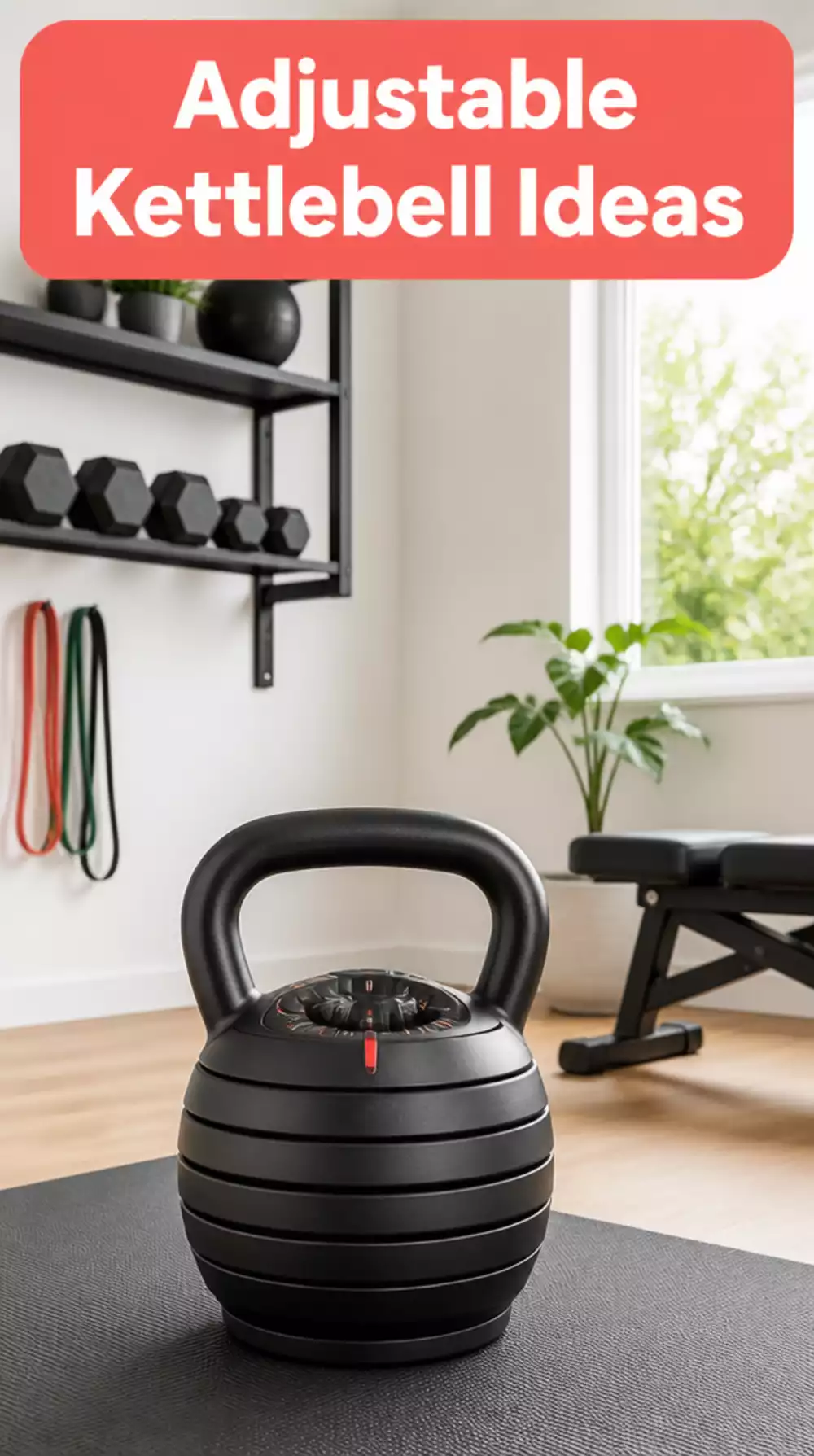 Home Gym Adjustable Kettlebell That Replaces Six Fixed Weights in One Unit
