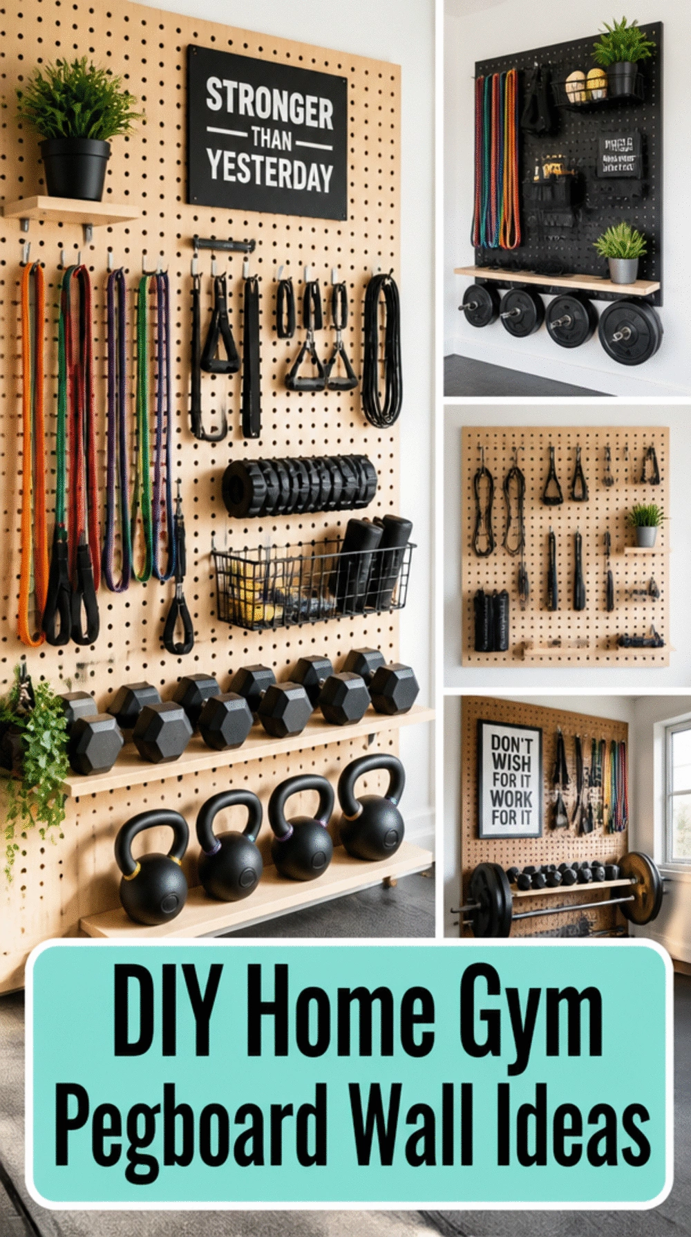 DIY Home Gym Pegboard Wall That Mounts in Under an Hour for Under Thirty Dollars