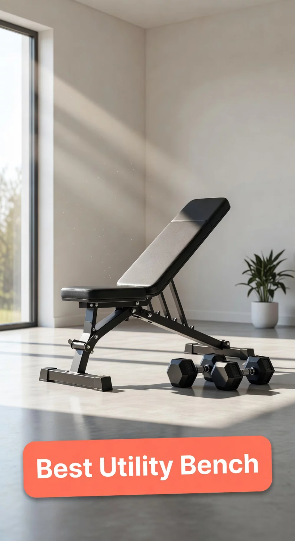 Home Gym Flat Utility Bench That Works for Pressing, Rowing, and Step-Ups