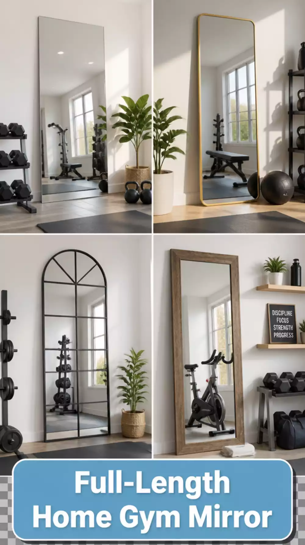 Full-Length Home Gym Mirror Wall That Makes Any Room Feel Bigger