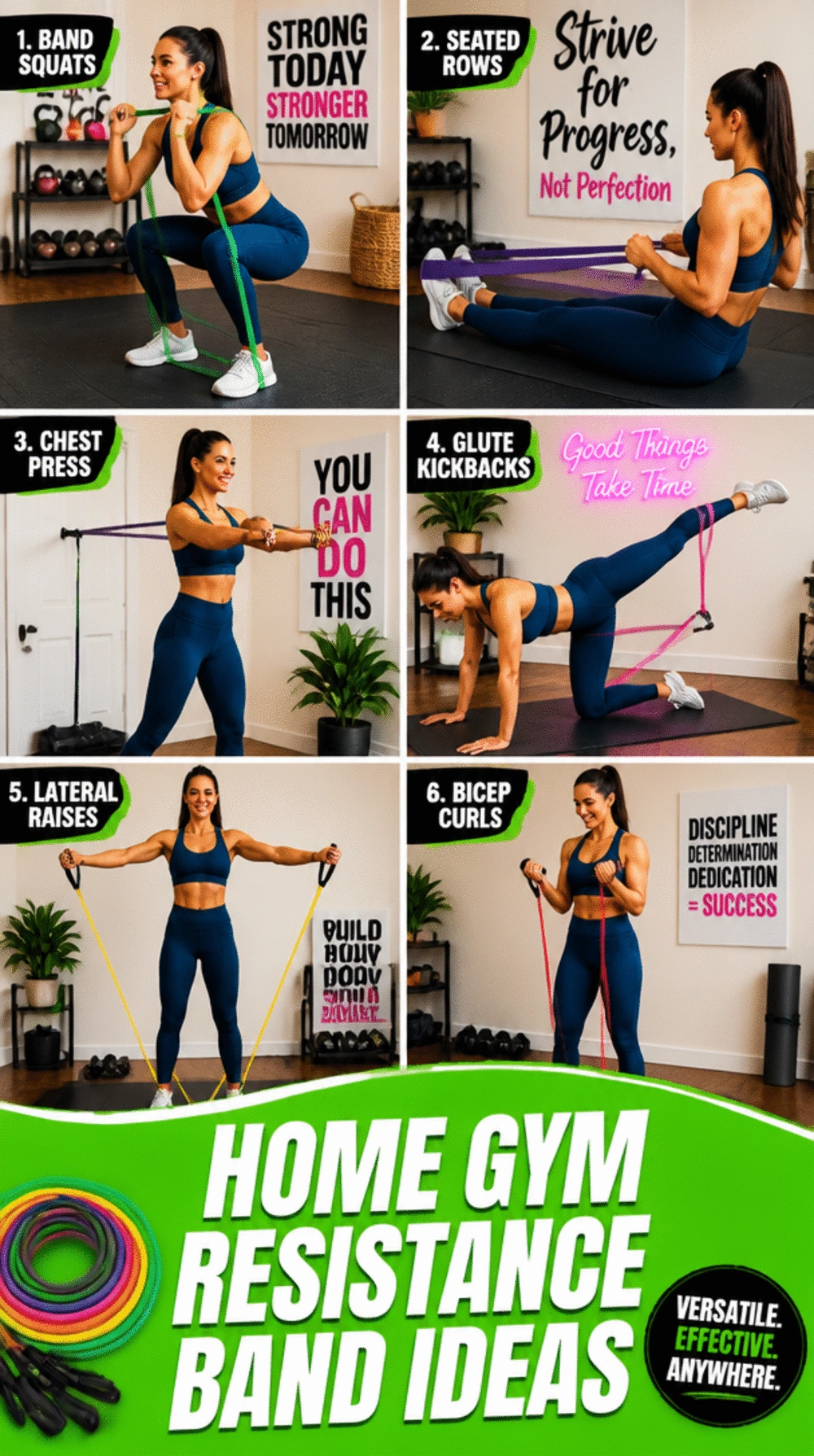 Home Gym Resistance Band Starter Kit That Adds Variety Without Extra Floor Space