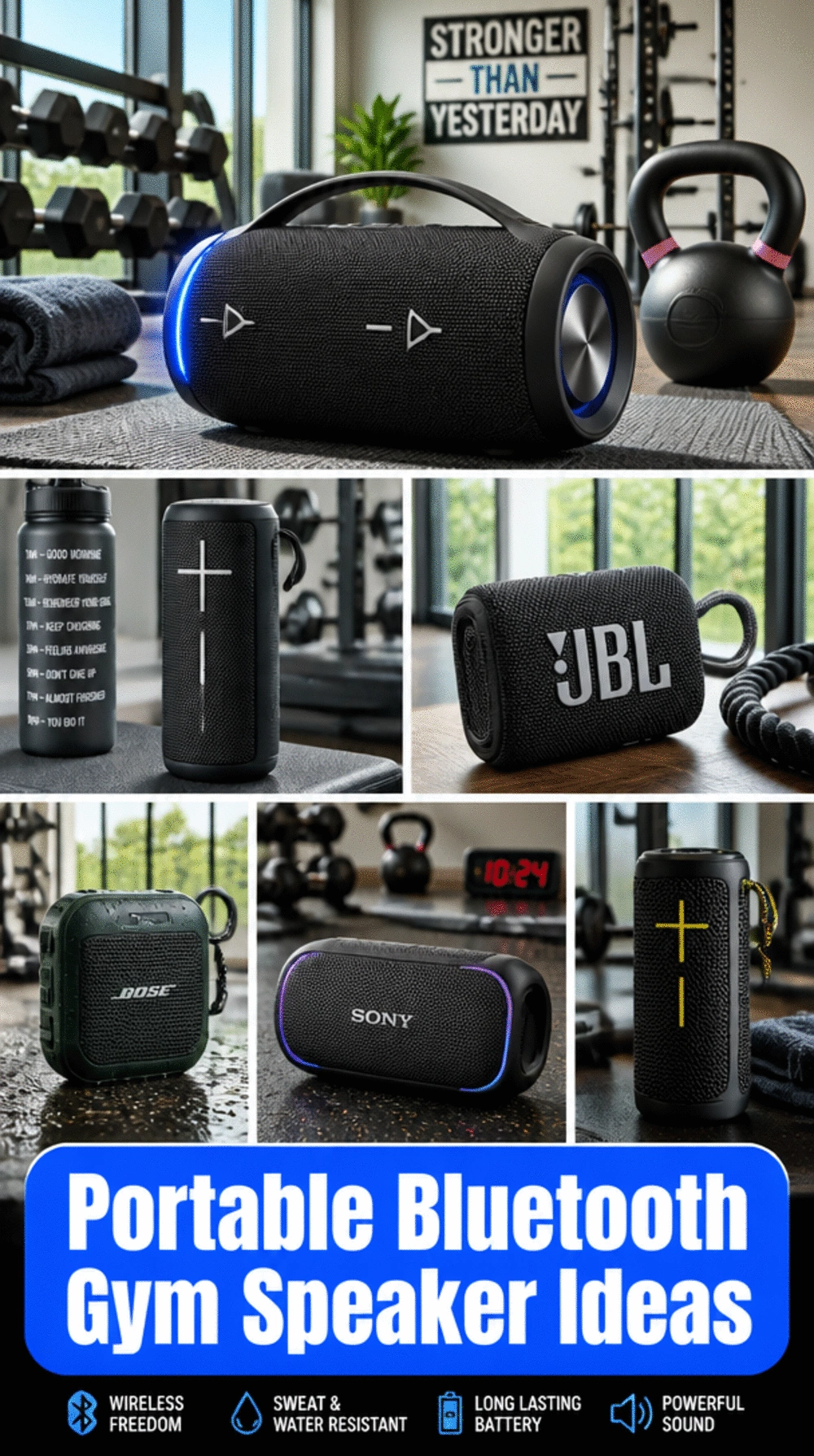 Home Gym Portable Bluetooth Speaker That Delivers Gym-Level Volume Wirelessly
