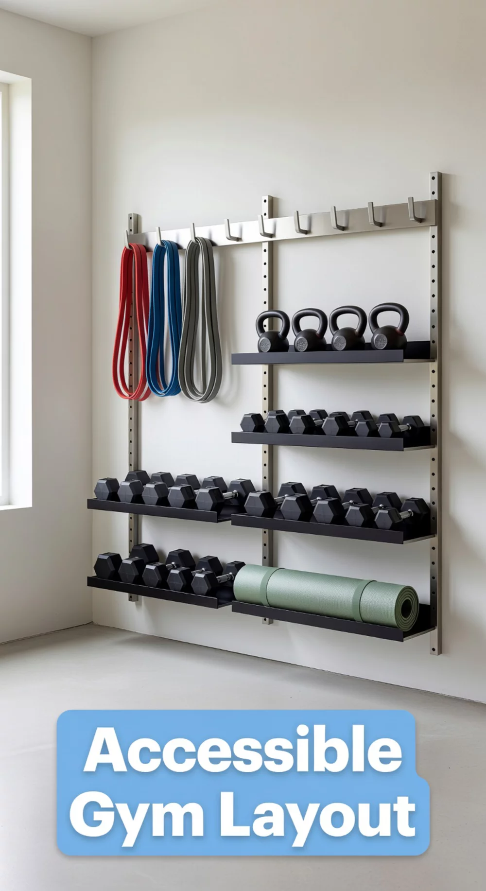 The Senior Home Gym Layout Trick That Keeps All Equipment Accessible at Hip Height