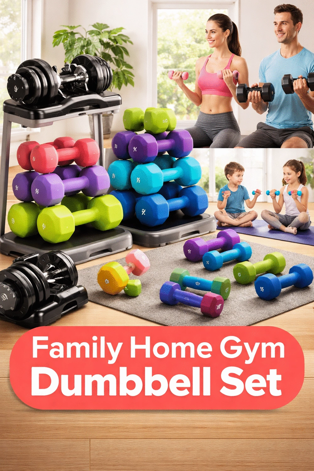 Family Home Gym Adjustable Dumbbell Set That Covers Every User from Beginner to Advanced