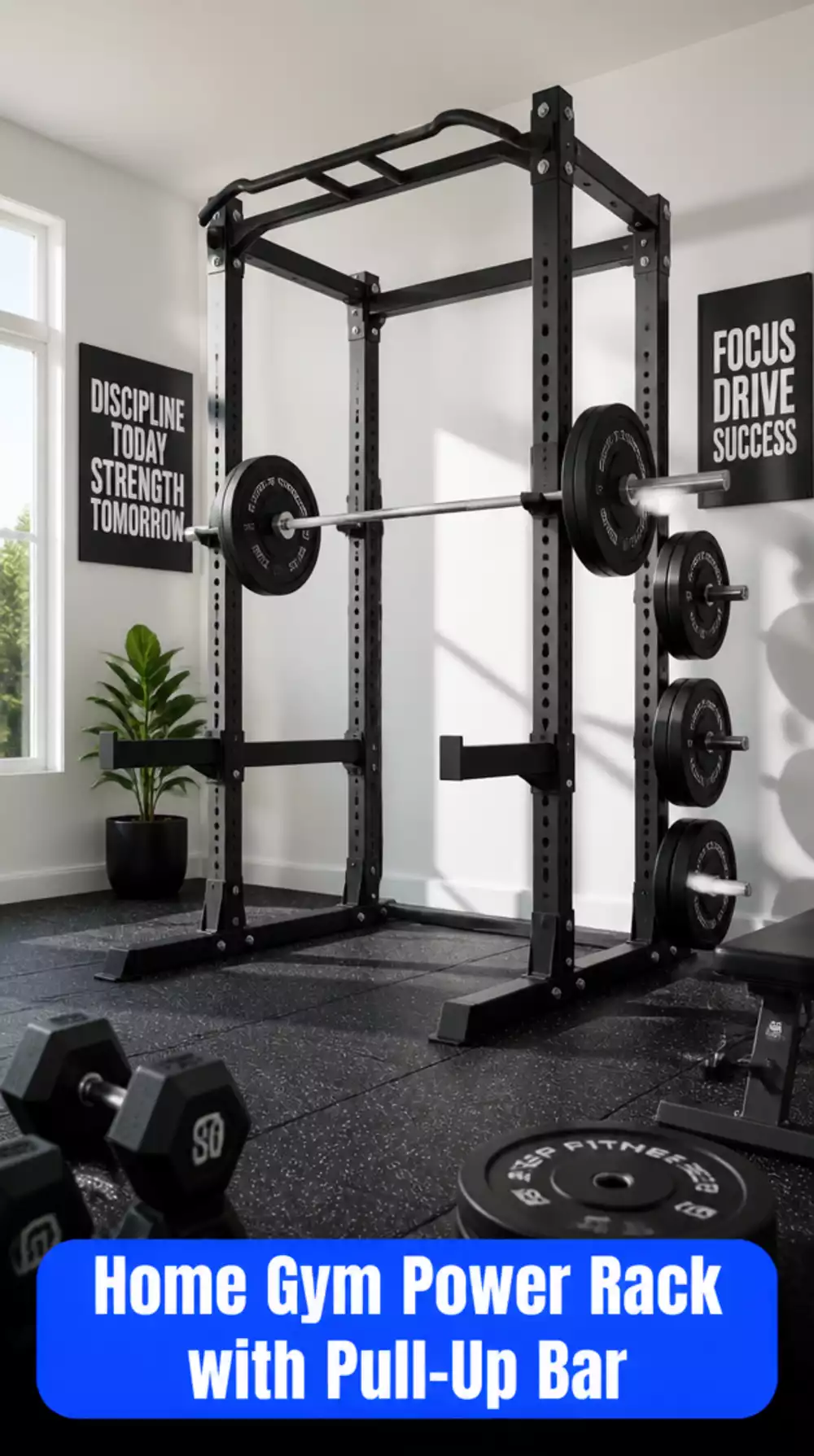 Home Gym Power Rack with Pull-Up Bar That Covers Every Compound Strength Movement
