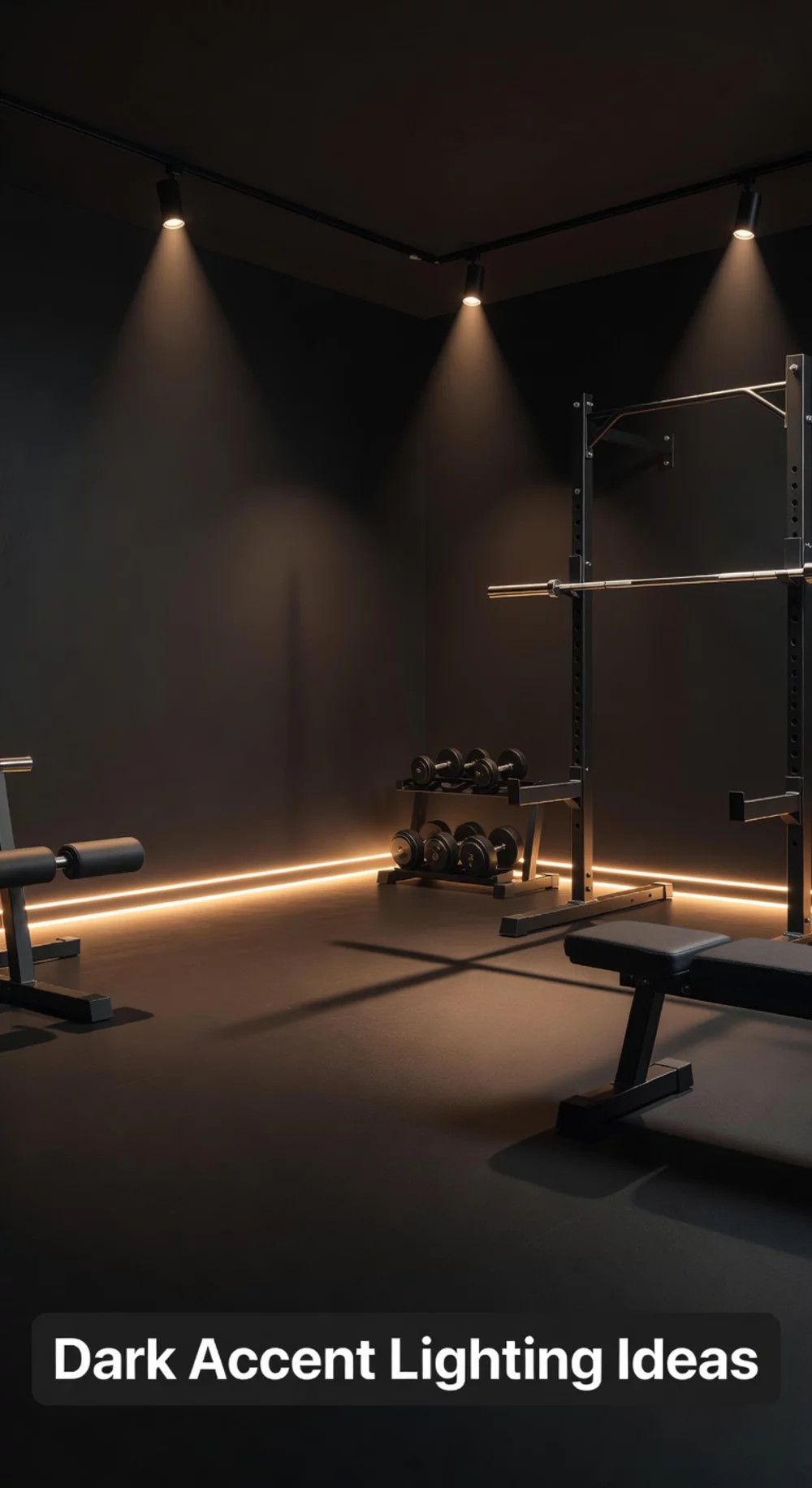 The Home Gym Dark Accent Lighting Trick That Makes a Male Gym Feel Like a Private Studio