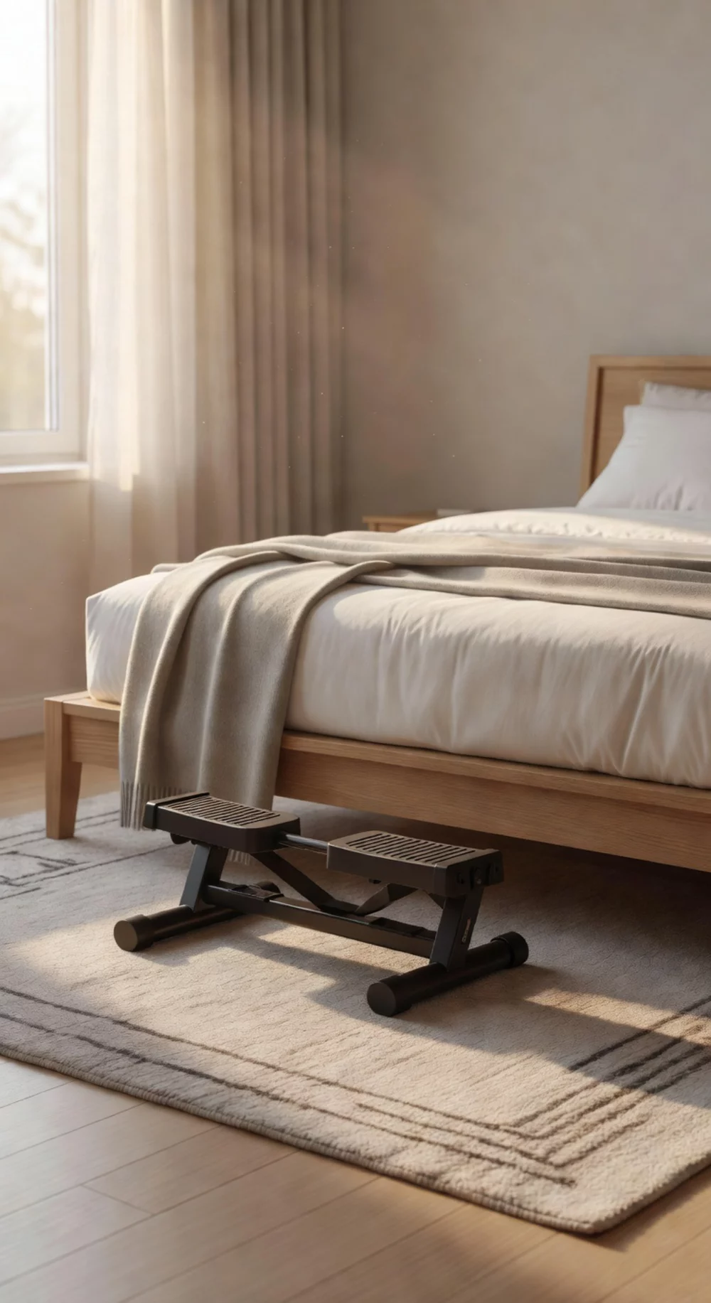 Portable Home Gym Cardio Stepper That Folds Flat Under the Bed