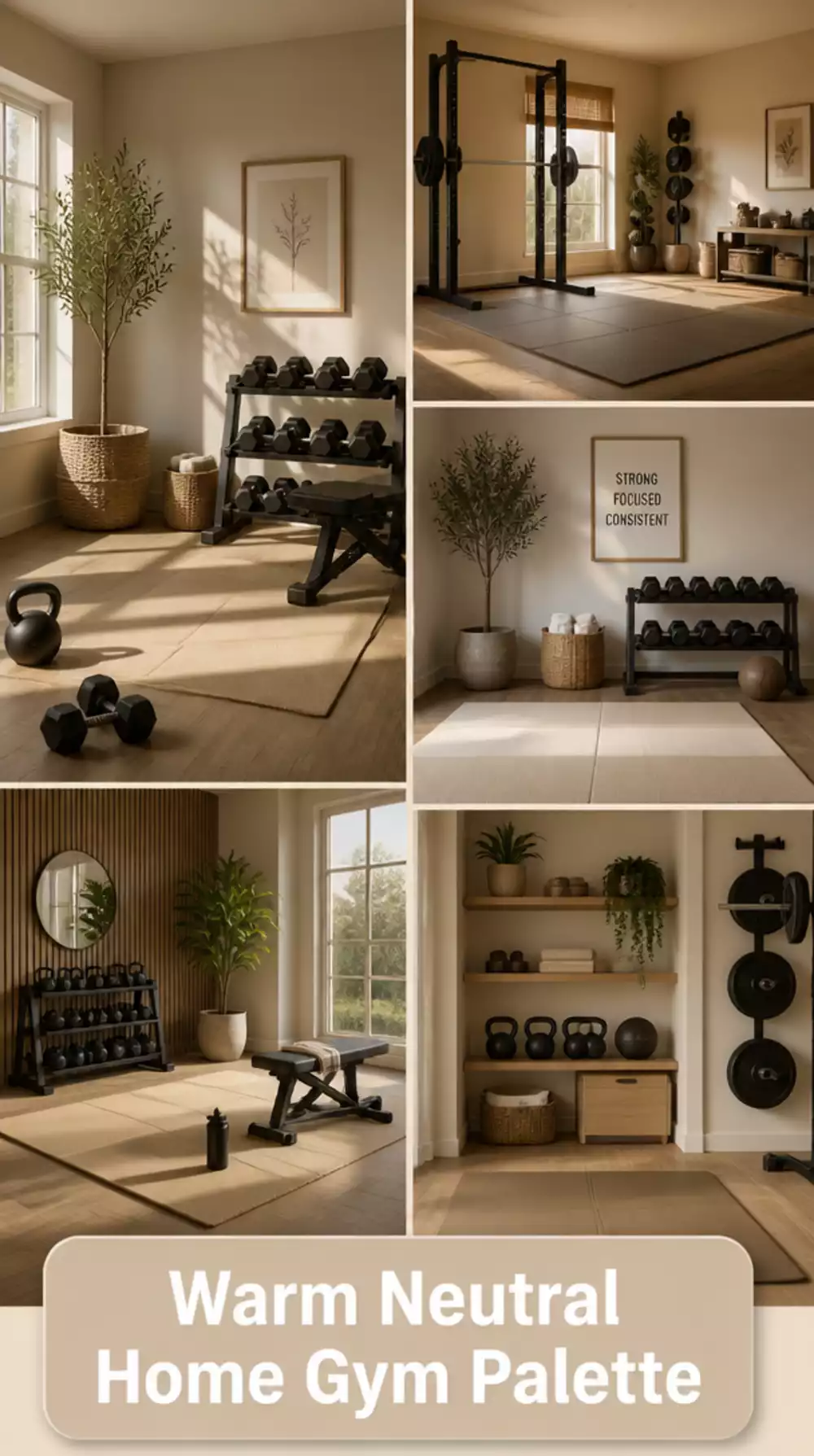 Home Gym Warm Neutral Palette Trend That Replaces the Cold Grey Gym Aesthetic