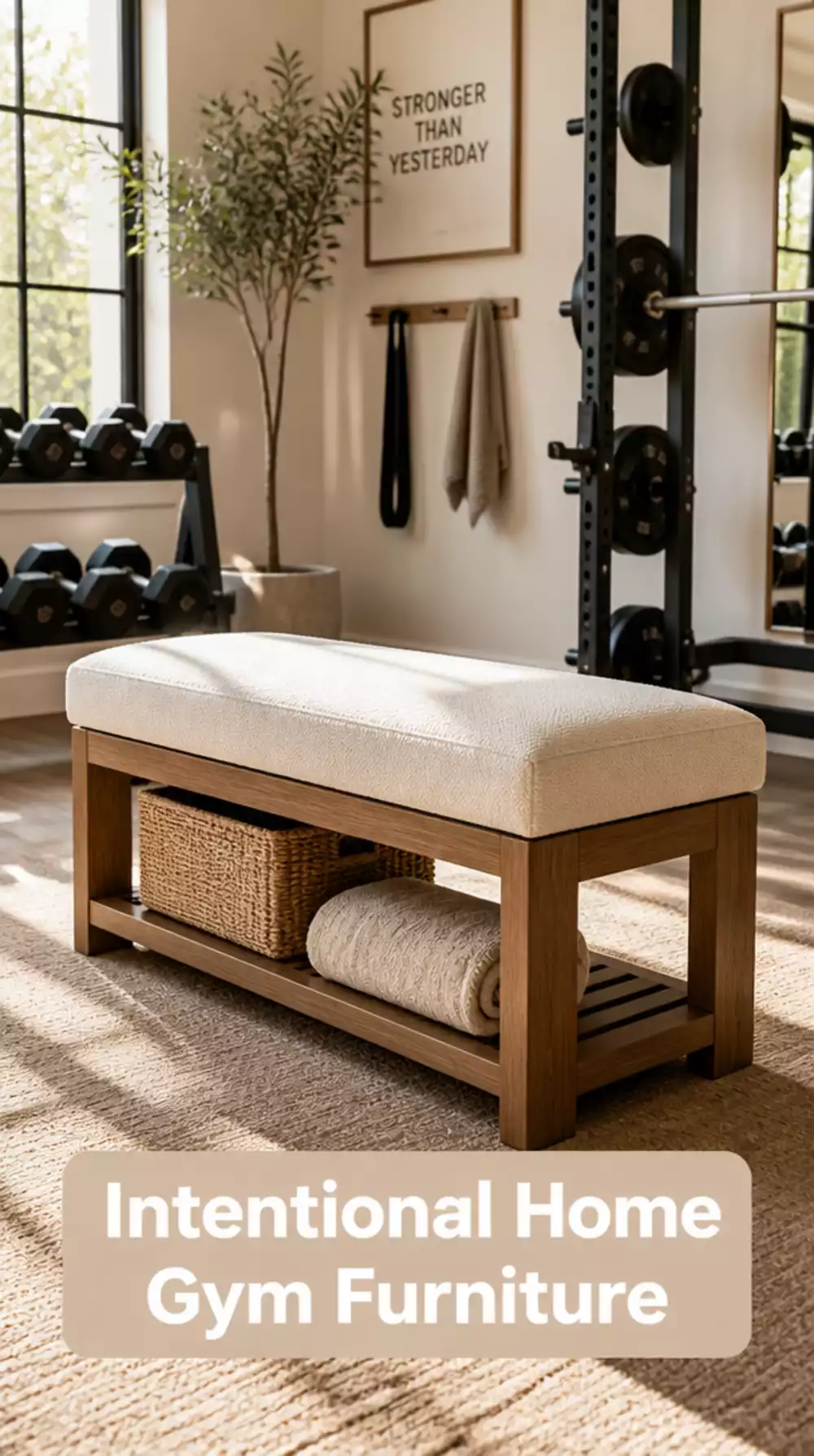 Why Adding One Piece of Real Furniture Makes a Home Gym Feel Intentionally Designed