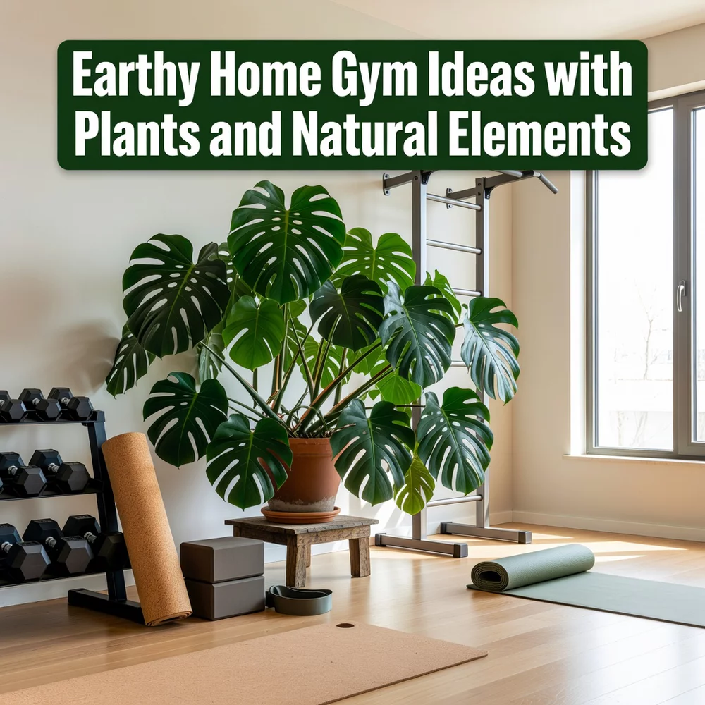Earthy Home Gym Ideas with Plants and Natural Elements