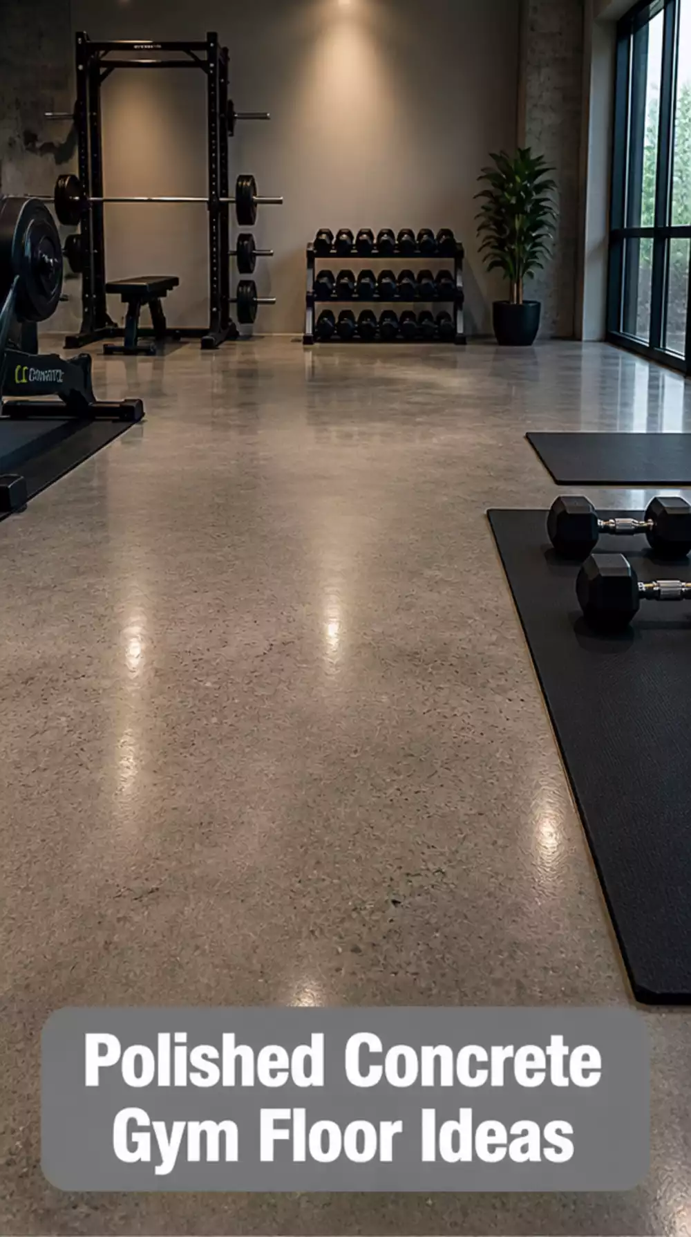 Home Gym Epoxy Floor Coating That Makes Bare Concrete Look Polished and Clean