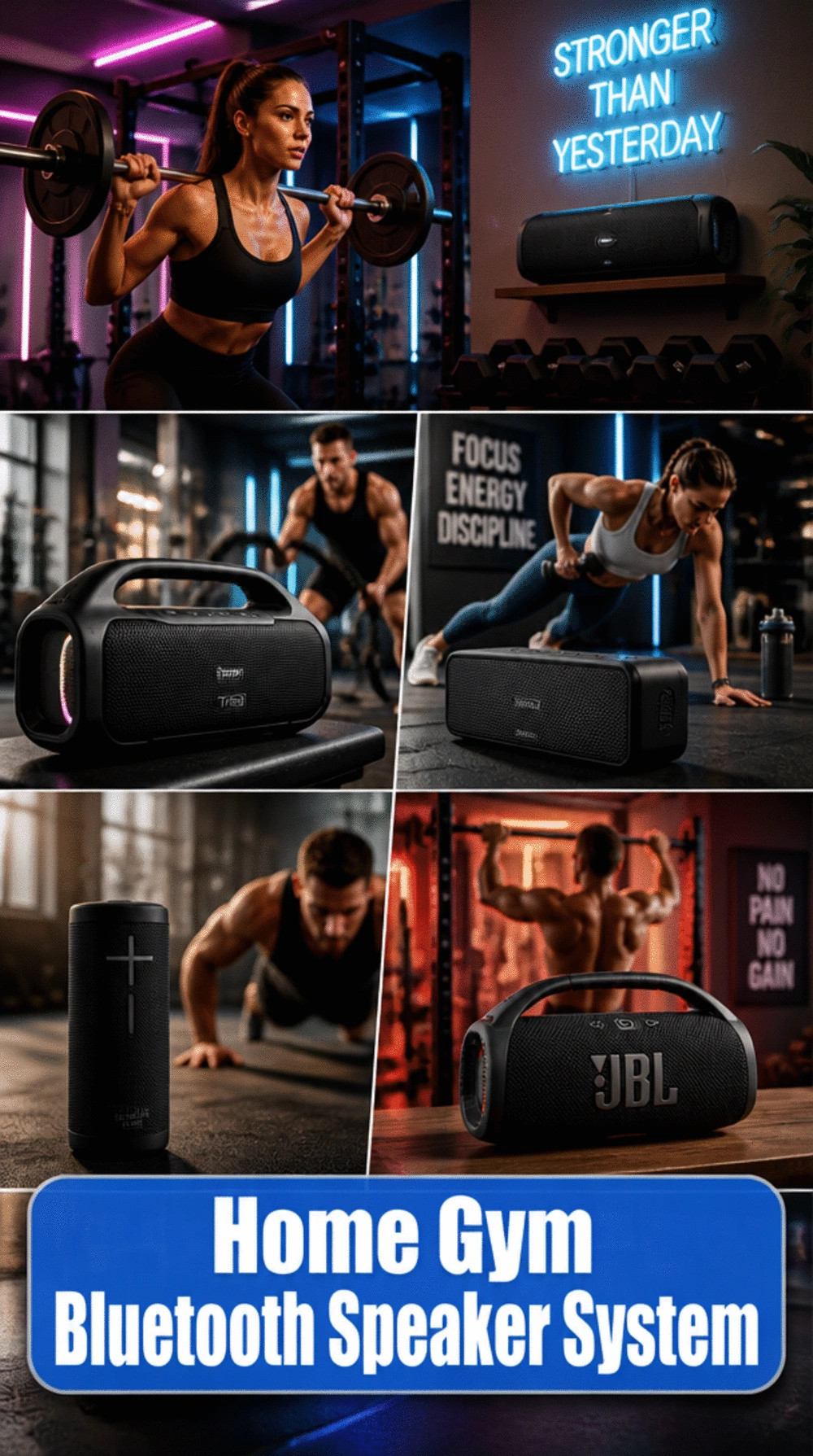Home Gym Bluetooth Speaker System That Fills the Room with Clear Powerful Sound