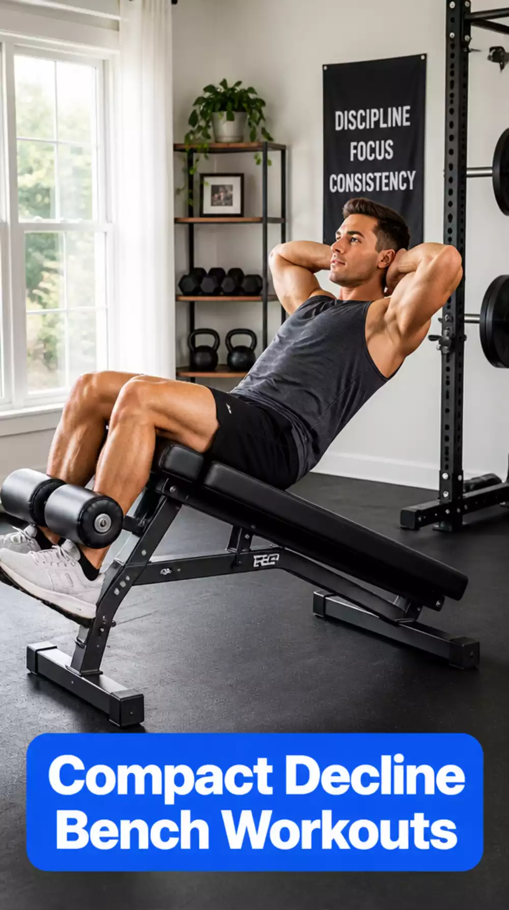 Home Gym Decline Bench for Compact Ab Workouts