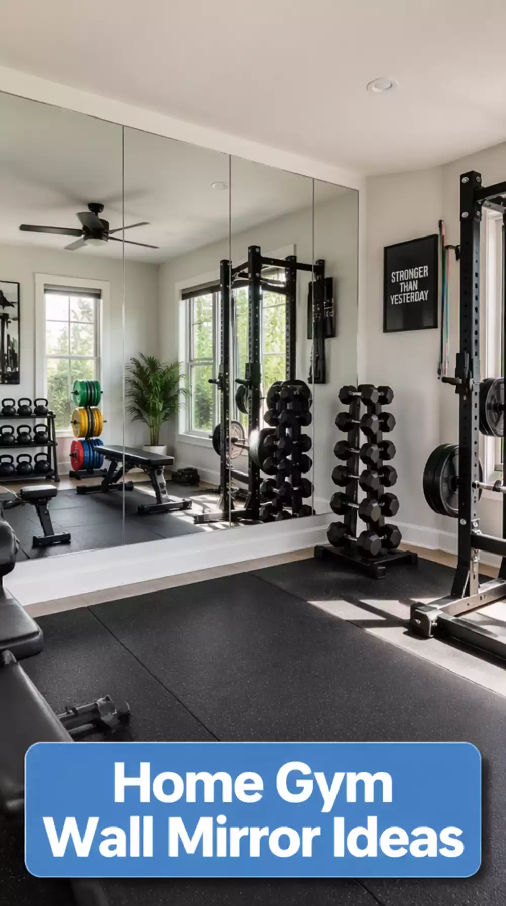 Home Gym Wall Mirror Installation That Transforms a Bare Room into a Studio Space