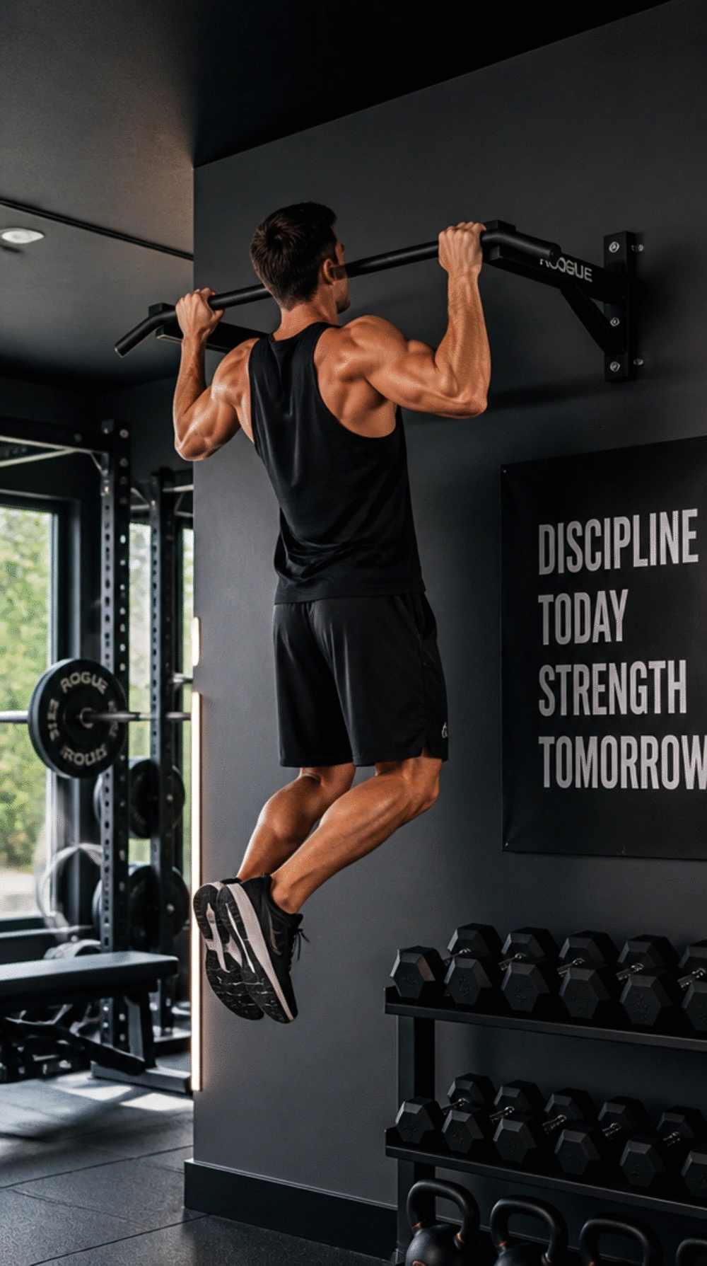 DIY Home Gym Pull-Up Bar That Mounts Between Two Studs Without Special Tools