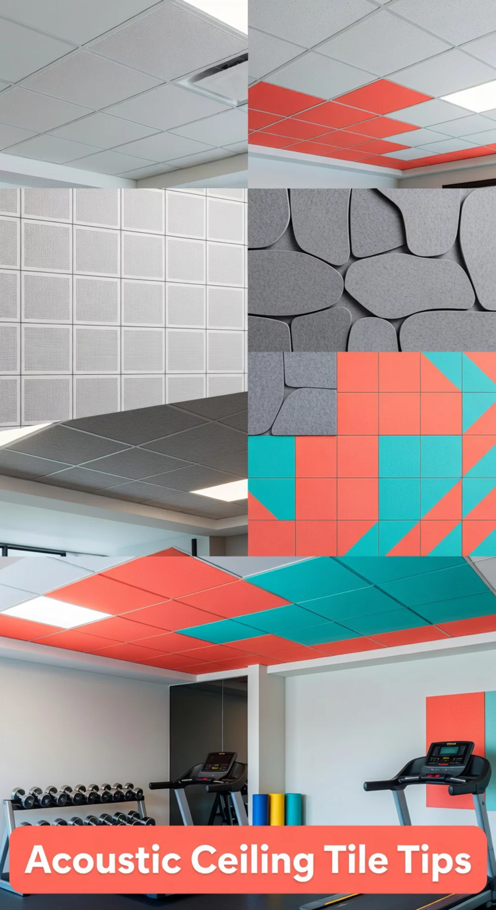 The Home Gym Acoustic Ceiling Tile Trick That Reduces Echo in a Hard-Walled Room