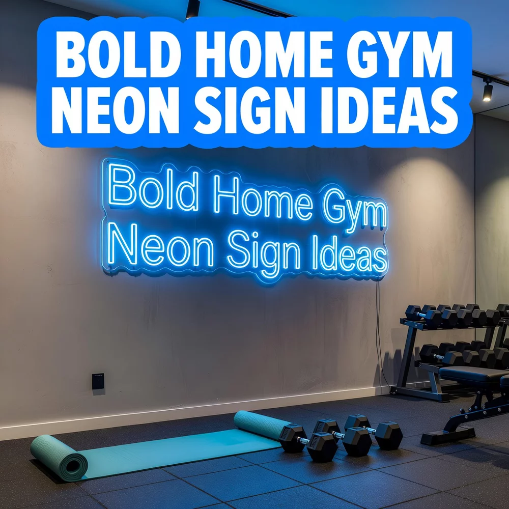 Bold Home Gym Neon Sign Ideas That Add Energy and Personality to Any Workout Room
