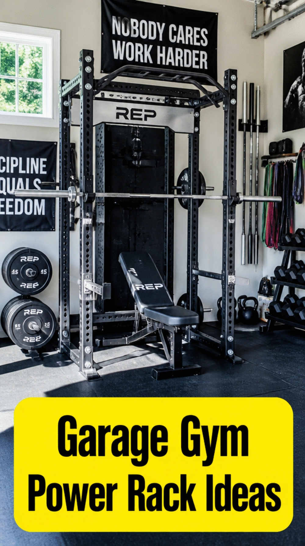 Garage Gym Power Rack That Anchors the Strength Training Zone