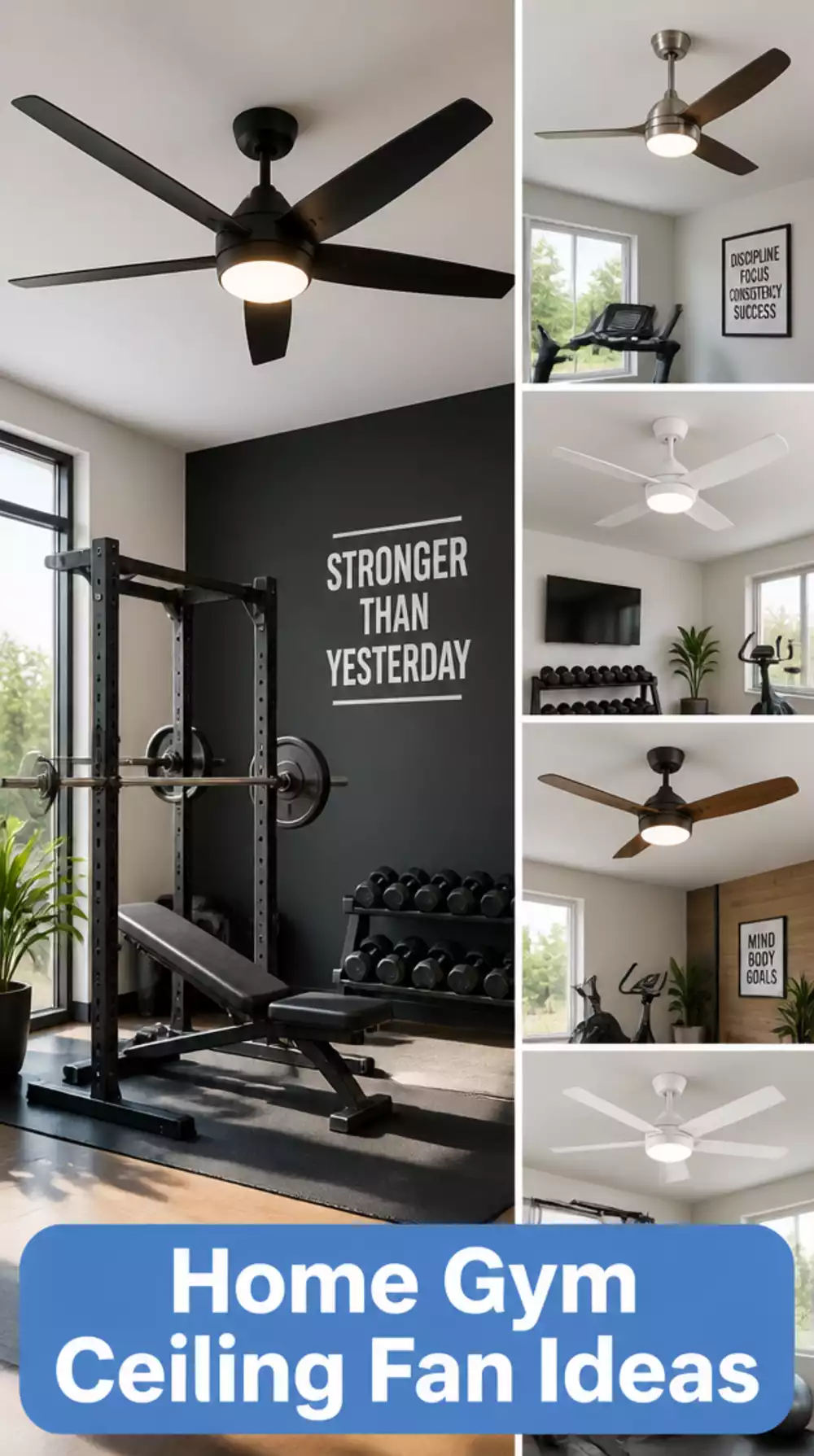 Home Gym Ceiling Fan with Integrated Light That Solves Two Problems in One Fitting