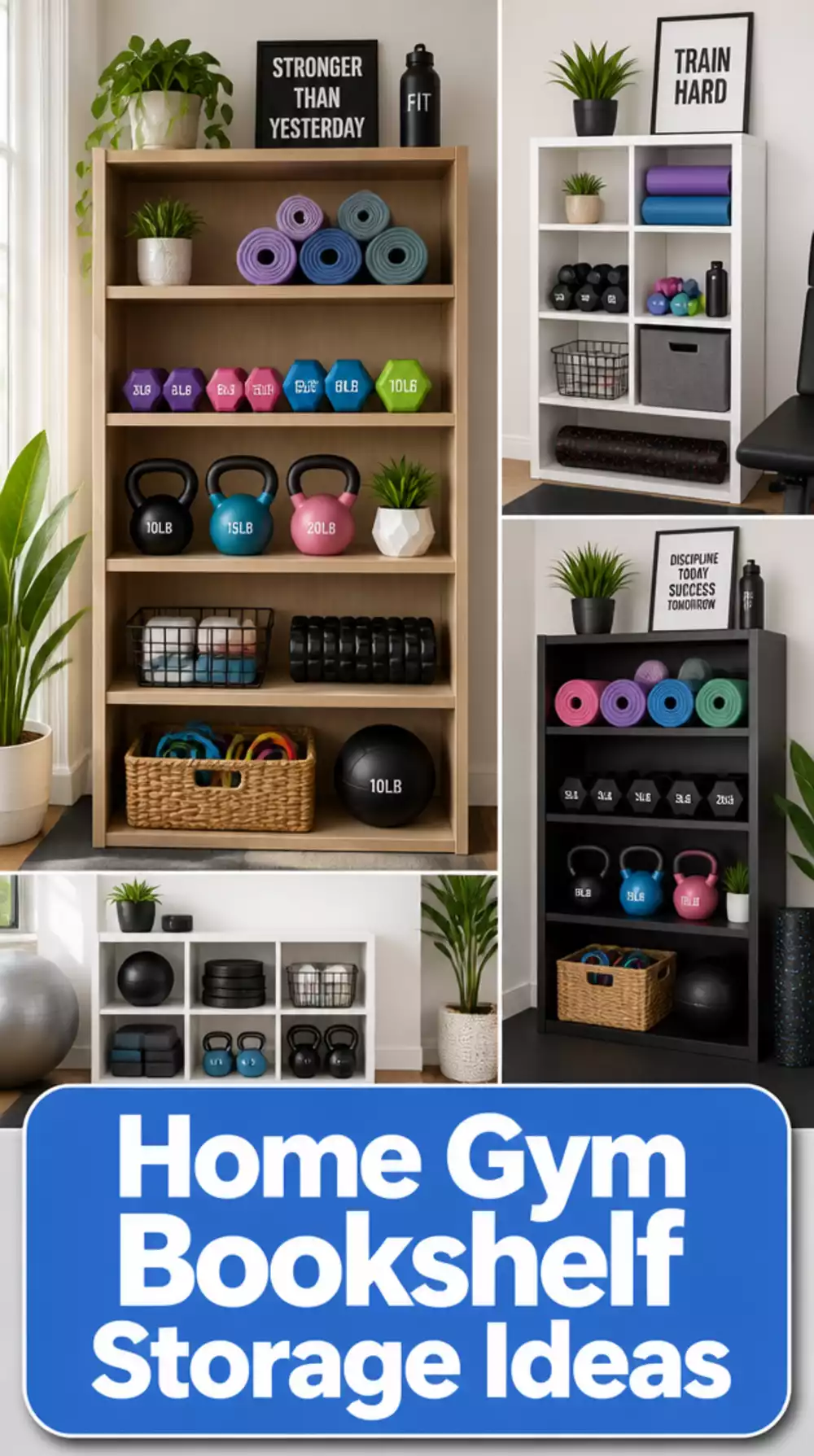 The IKEA Home Gym Storage Trick That Uses a Bookshelf as a Full Equipment Station