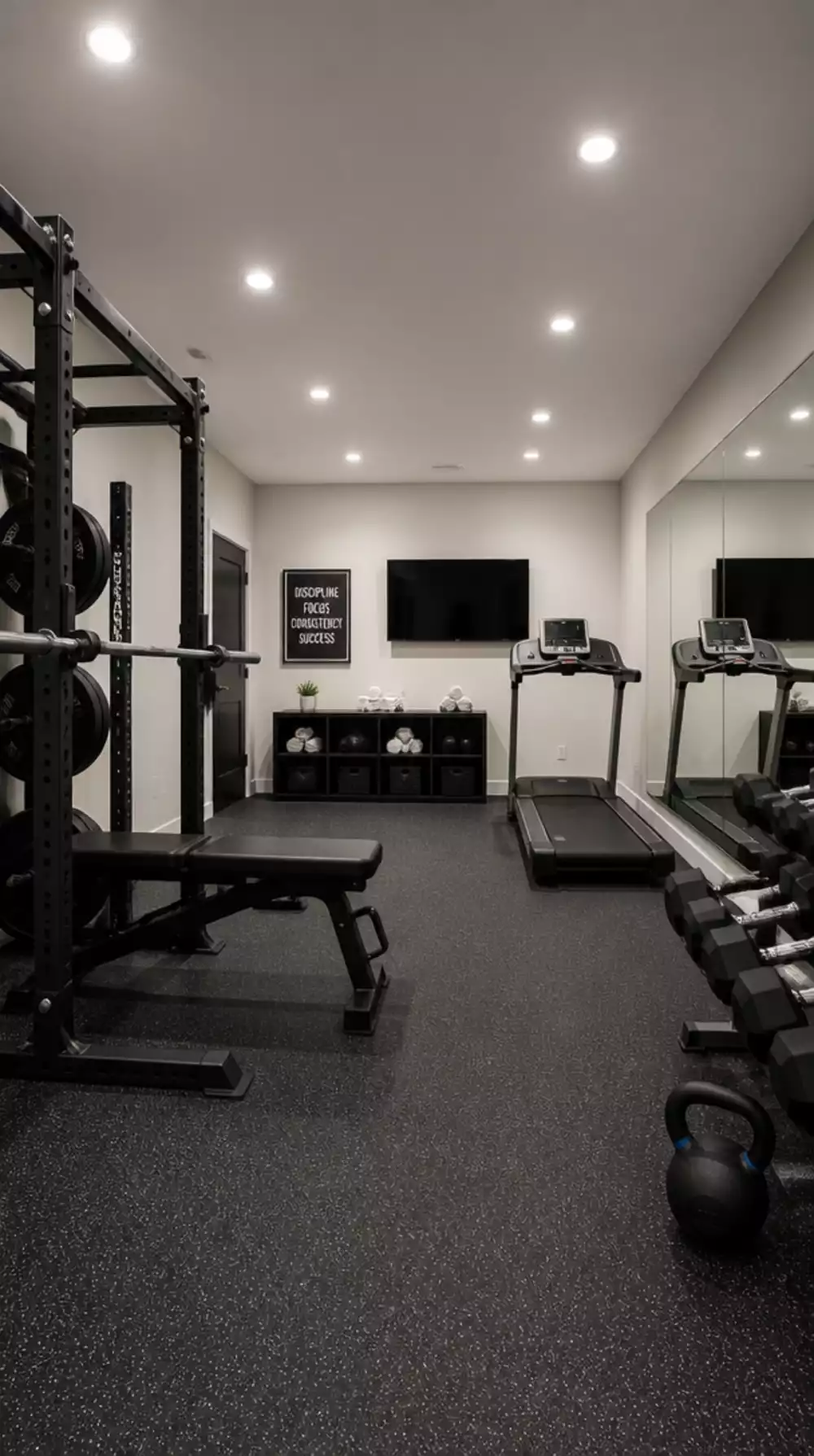 Home Gym Recessed LED Ceiling Light That Saves Headroom and Delivers Full Coverage