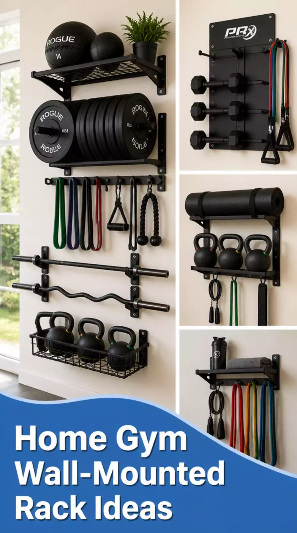Home Gym Folding Wall-Mounted Rack That Disappears Flush After Every Session