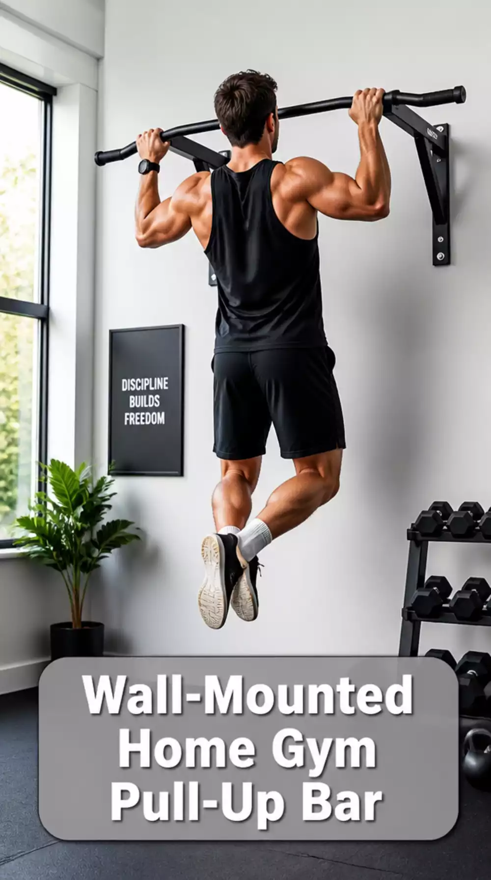 Wall-Mounted Pull-Up Bar for a Home Gym Without a Dedicated Room