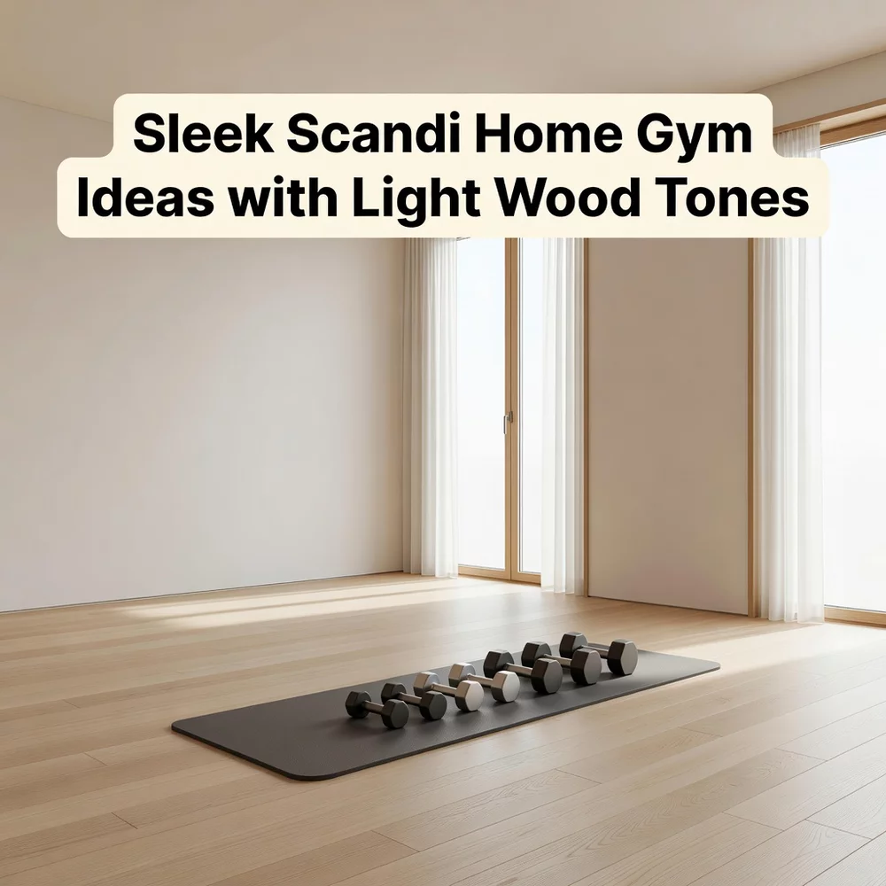 Sleek Scandi Home Gym Ideas with Light Wood Tones