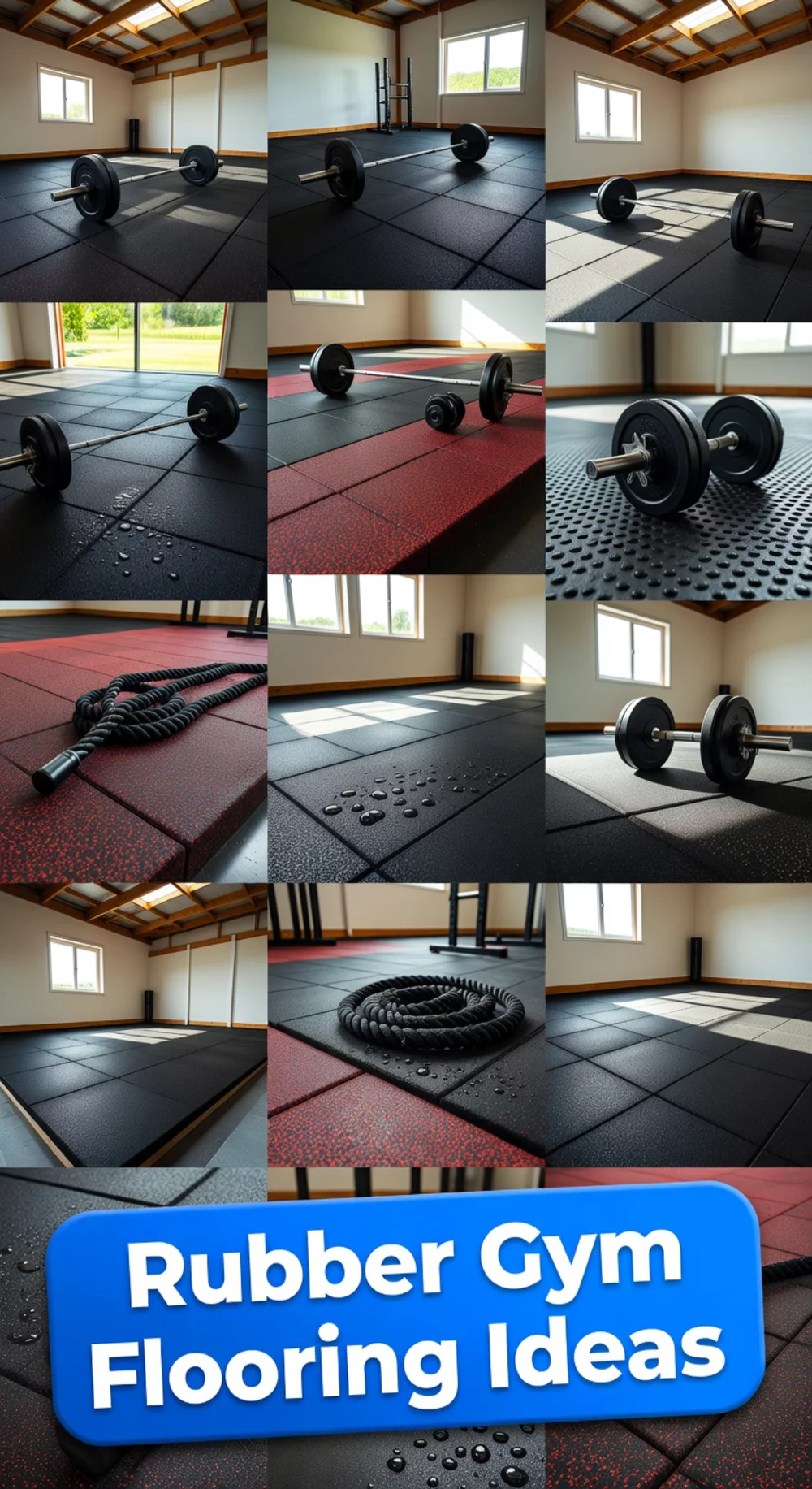 Shed Home Gym Rubber Flooring That Manages Moisture and Cushions Every Rep