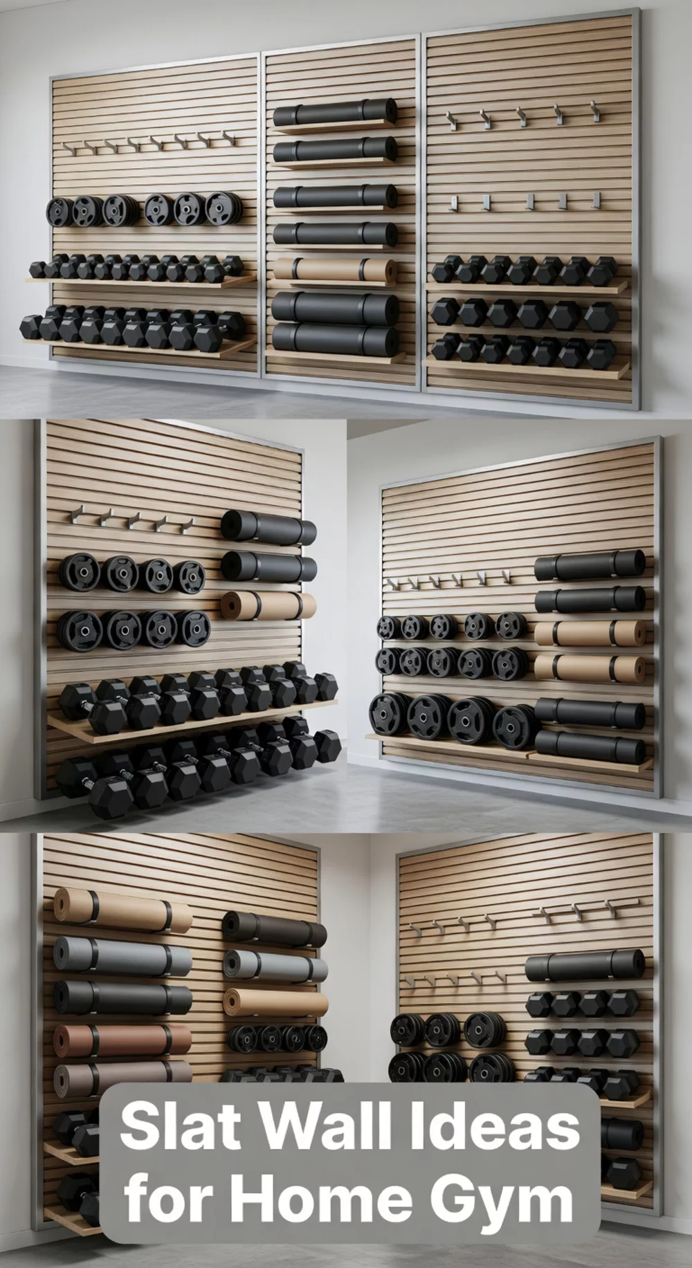 Slat Wall Panels That Make a Home Gym Look Like a Boutique Studio