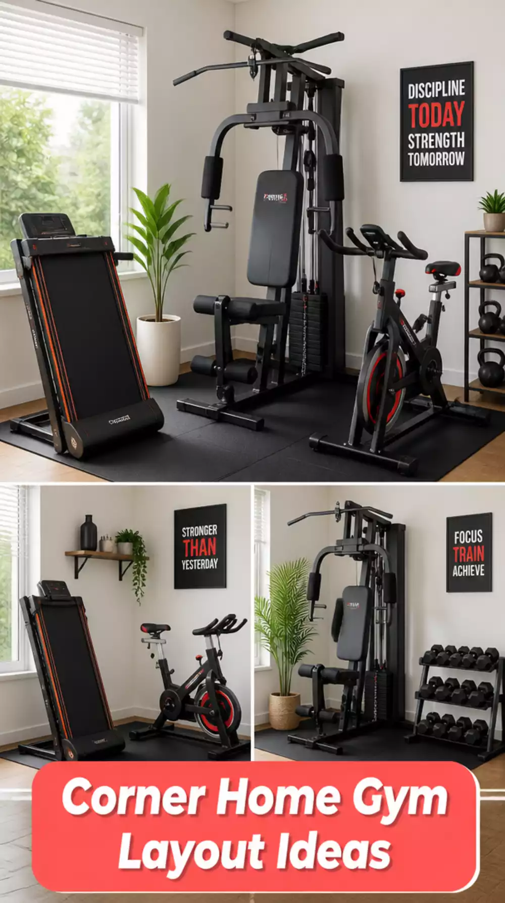 The Corner Home Gym Layout That Fits Full Equipment into a Ten-by-Ten Room